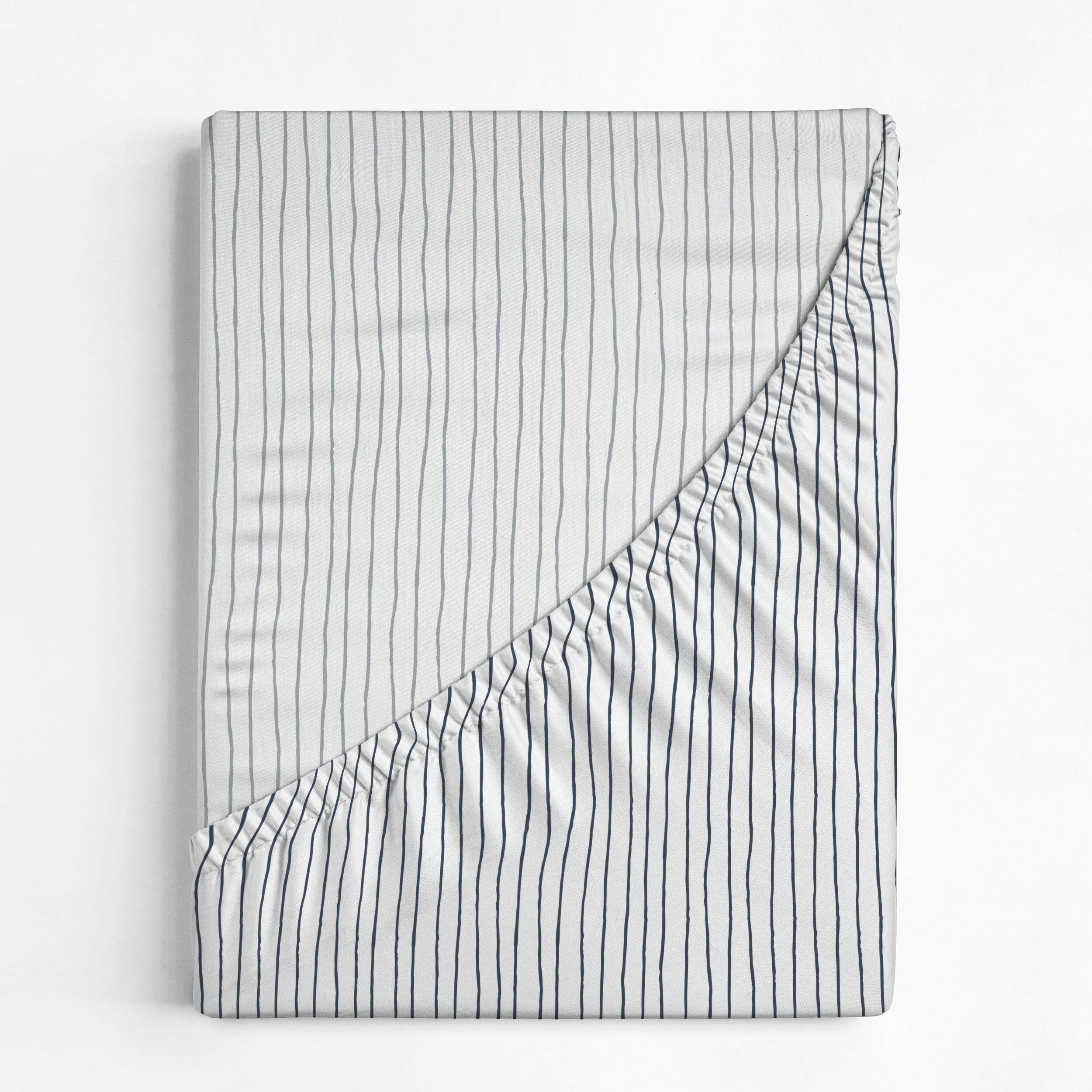 Organic Crib Sheet - Cobi Blue Stripes