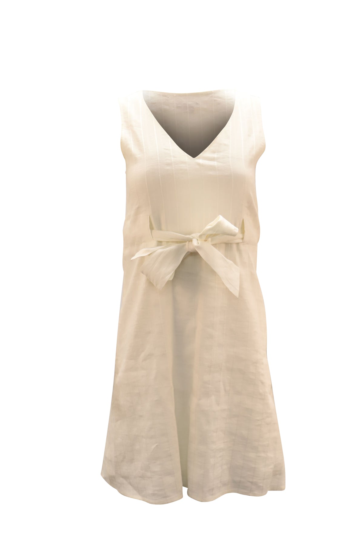 Theory Alfa Dress in White Linen 7763146539068