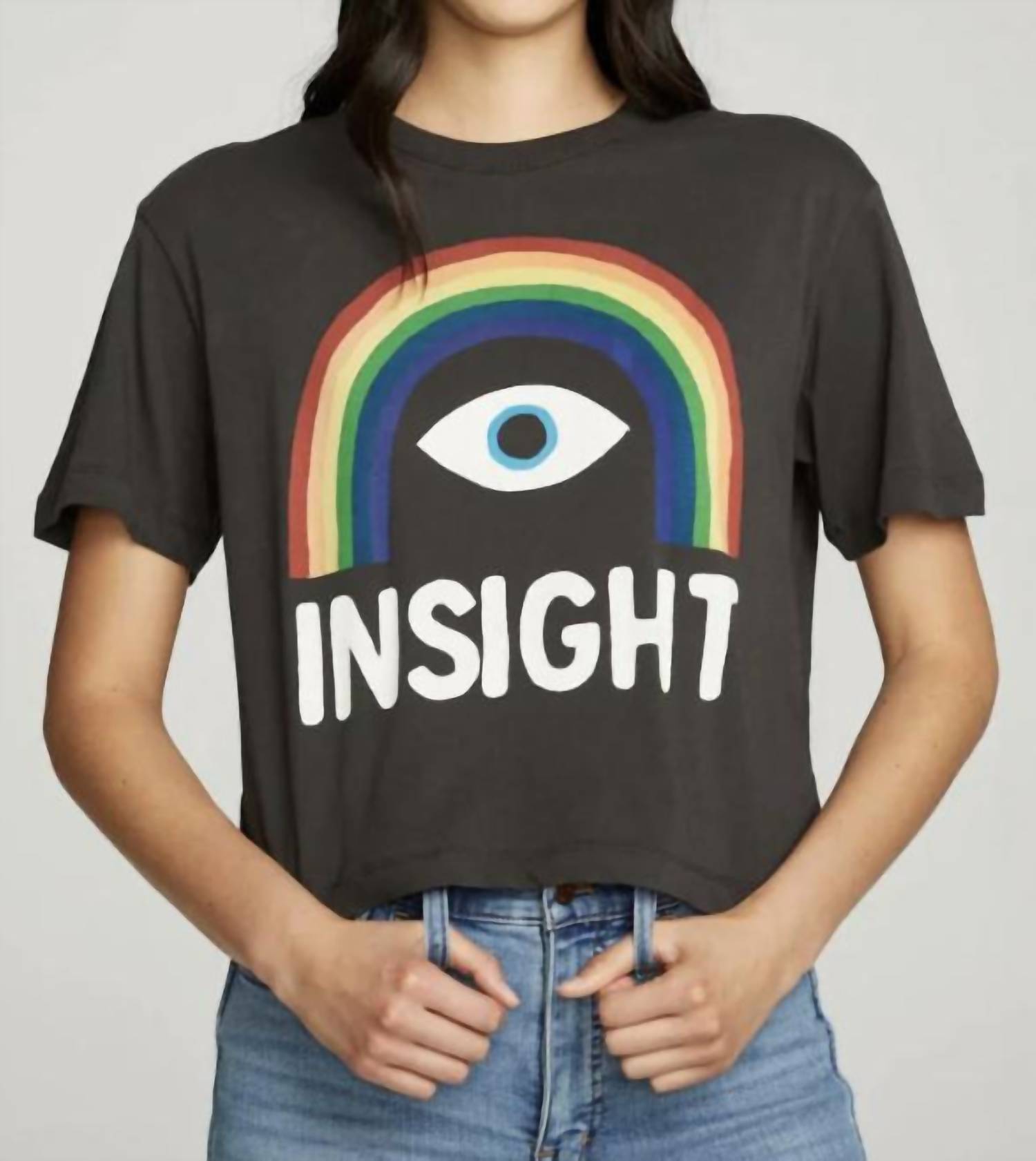 Short Sleeve Insight Rainbow Tee In Vintage Black