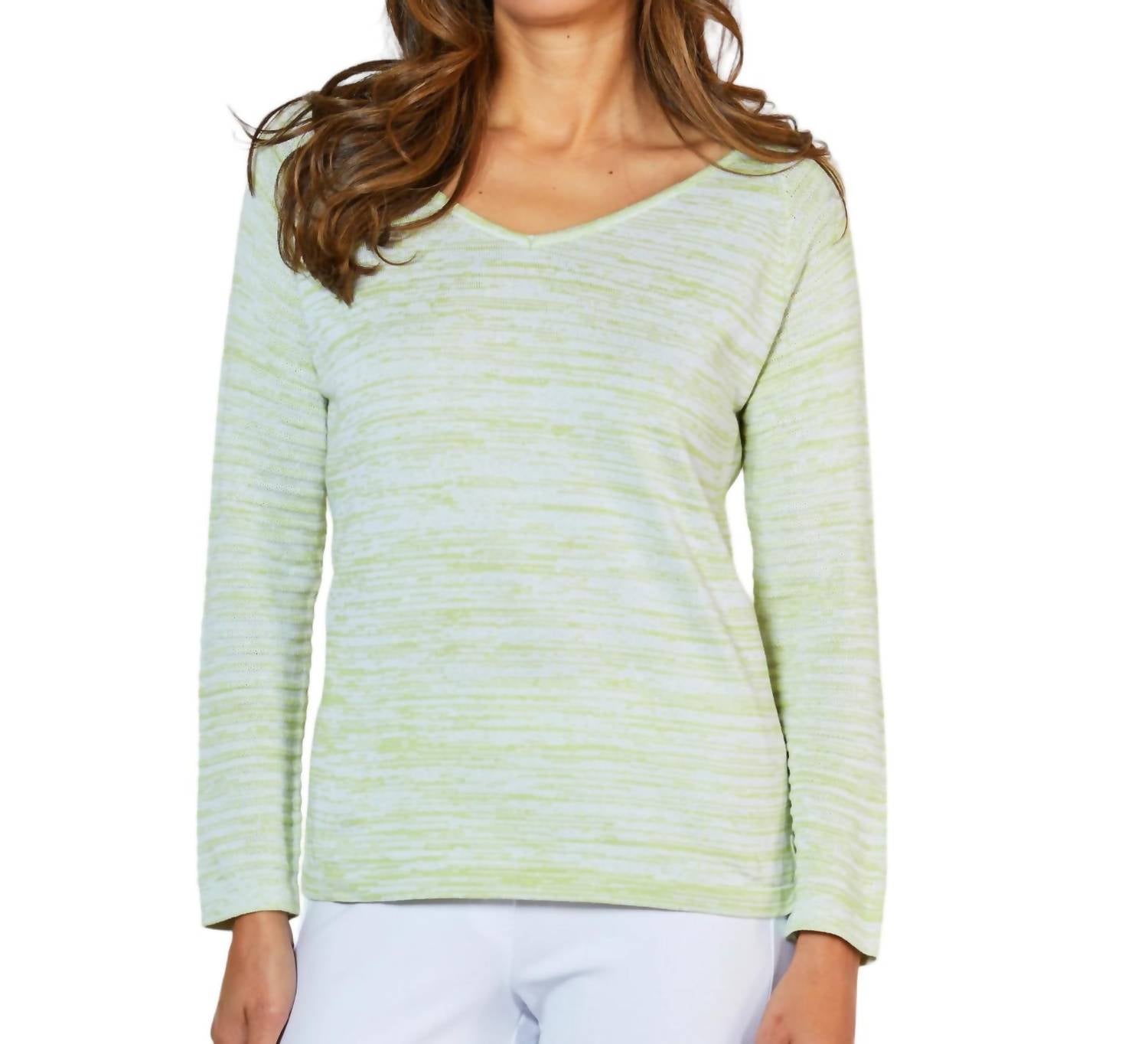 V-Neck Sweater In Lime 7668004585532