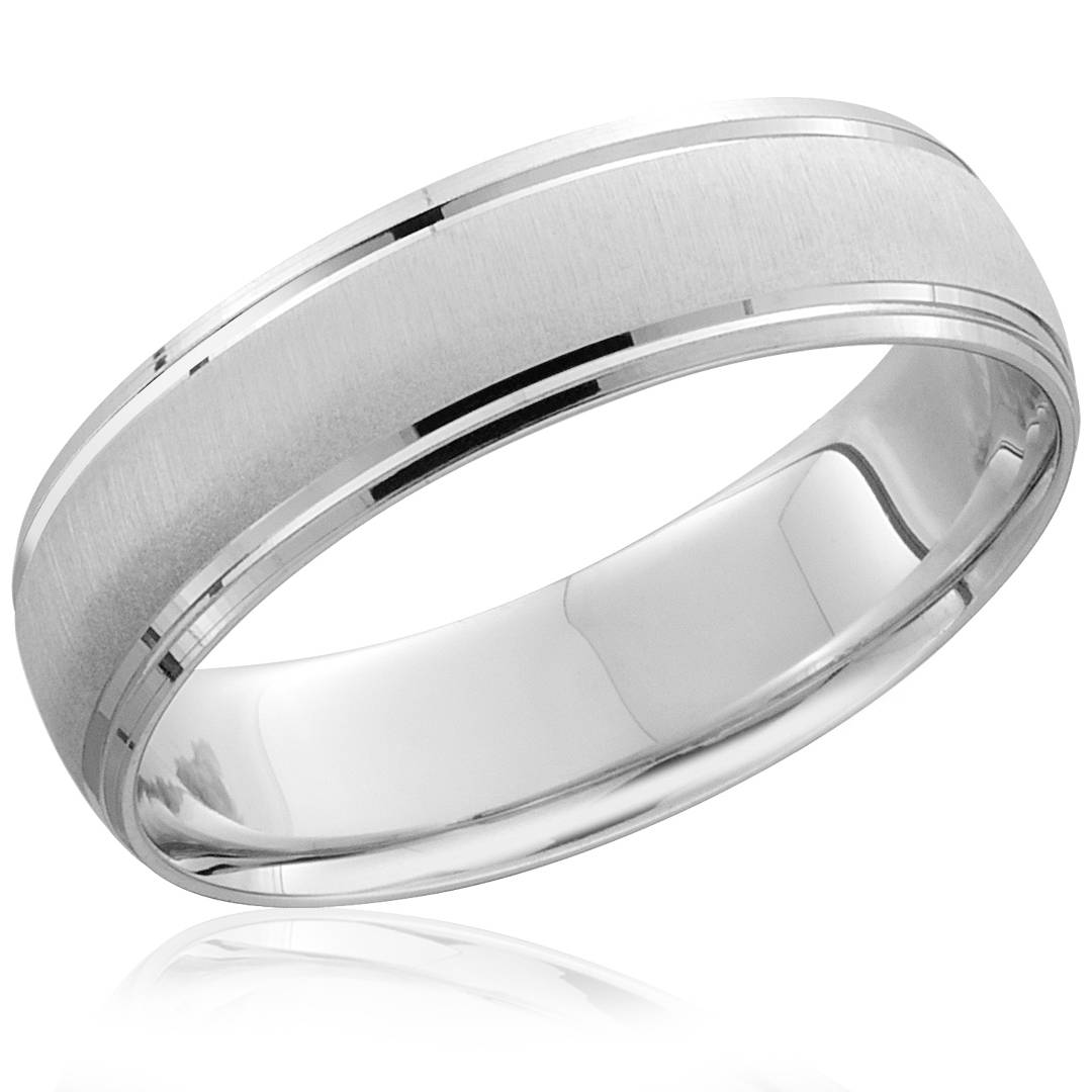 Mens 950 Platinum 6mm Brushed Wedding Band Ring Size Selectable 7802589511740
