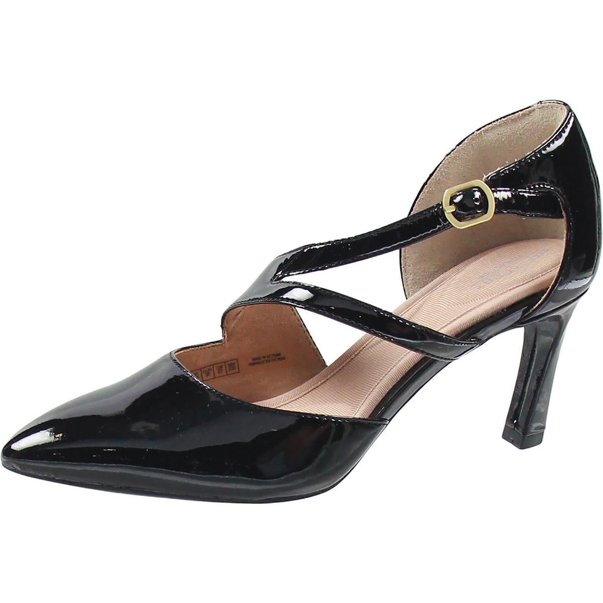 Total Motion Buckle Leather D'Orsay Heels