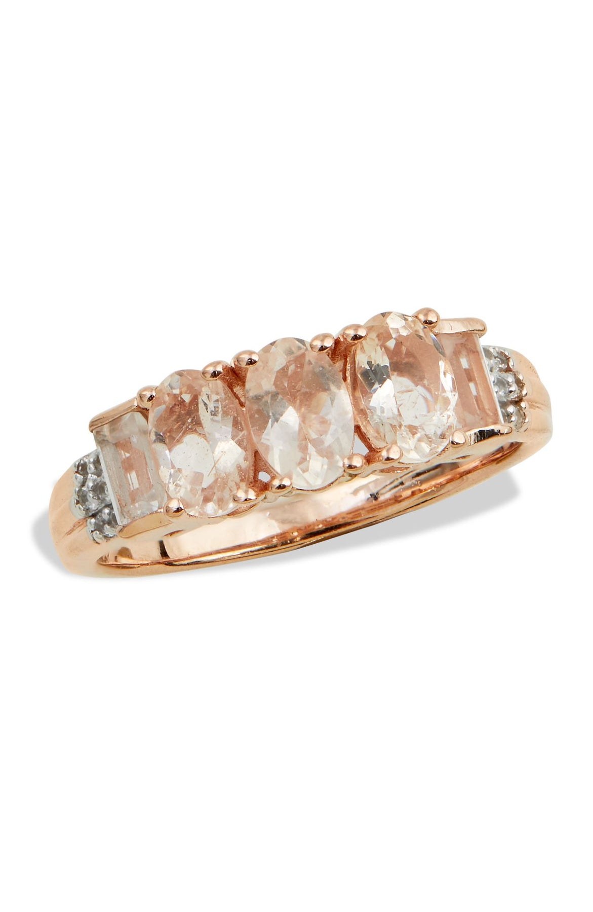 18K ROSE VERMEIL MORGANITE RING 7831736156220