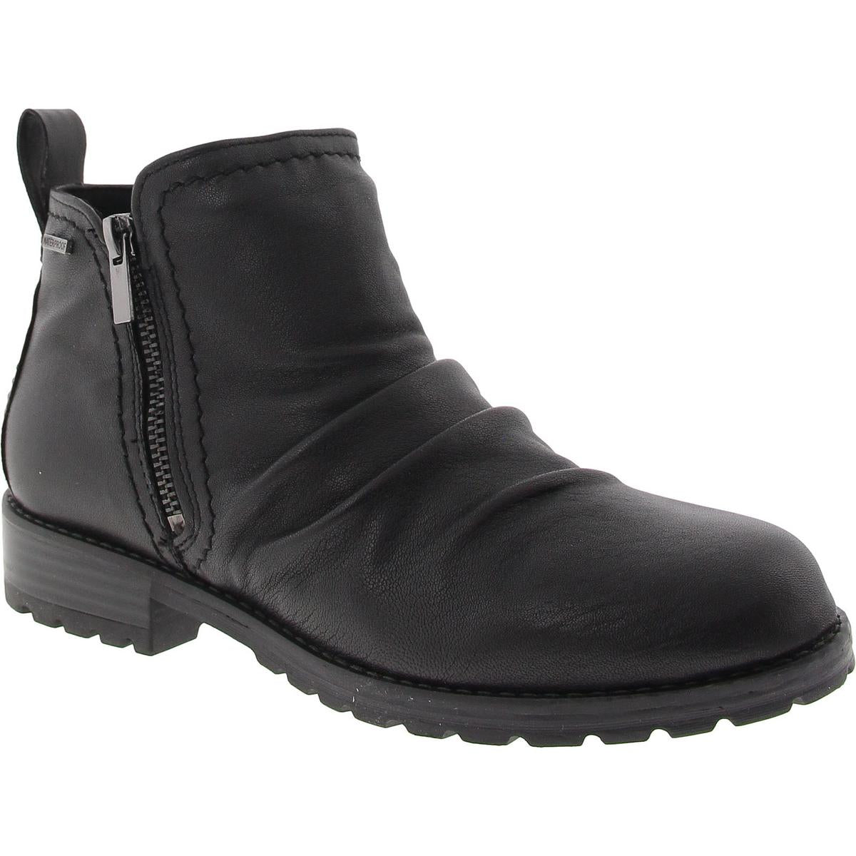 Aspra Walk Gathered Leather Booties