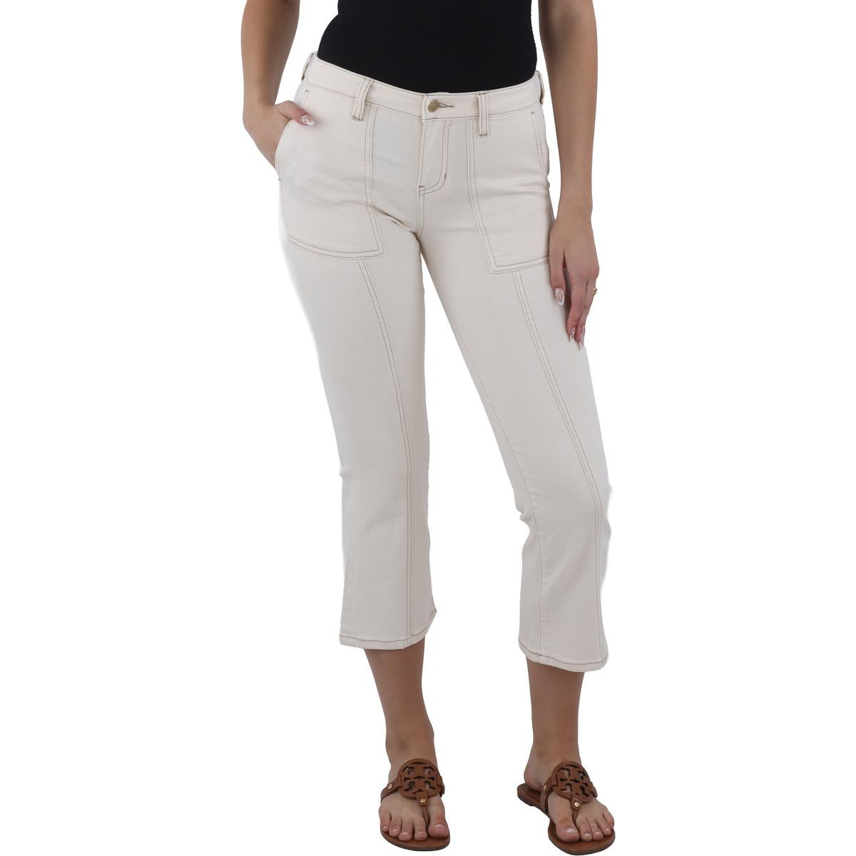 Hannah Crop Denim Flared Jeans