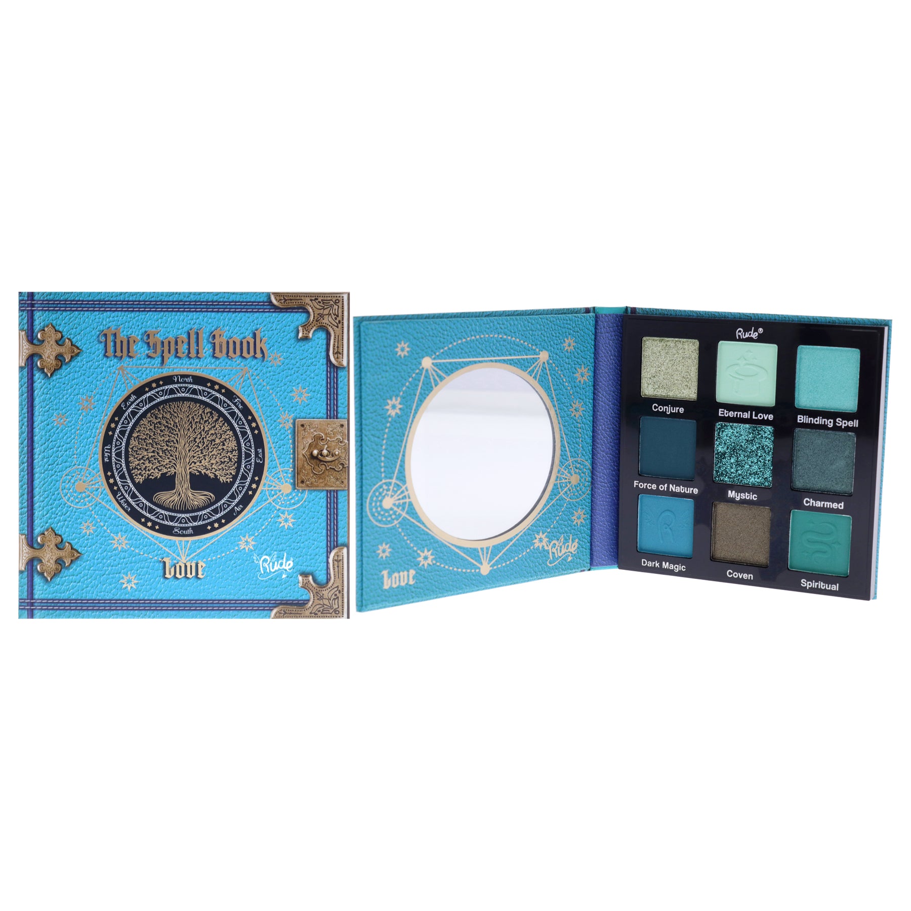 The Spell Book Palette - Love by Rude Cosmetics for Women - 0.38 oz Eye Shadow