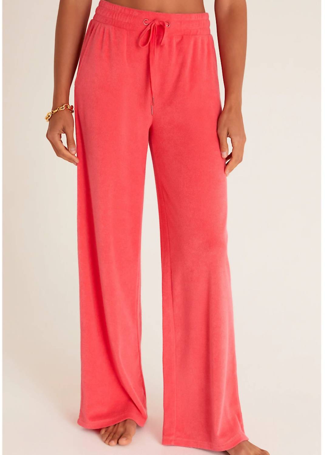 Cali Loop Terry Pant In Strawberry