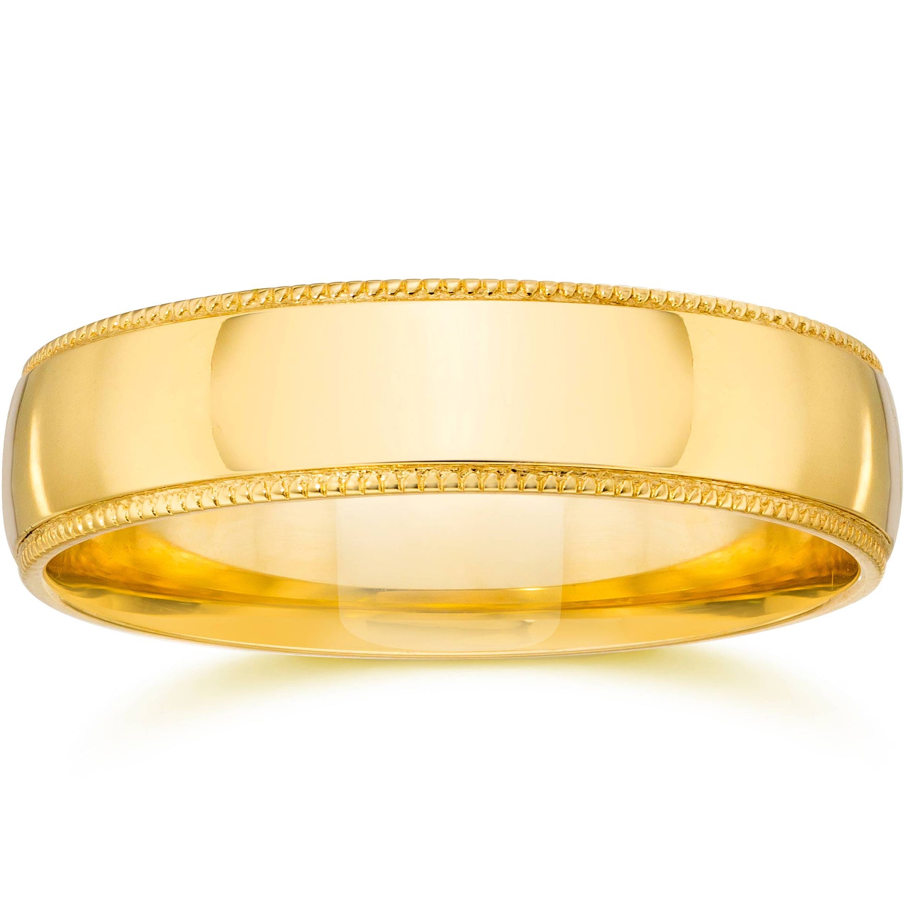 4mm Milgrain Wedding Band 14K Yellow Gold Size Selectable 7802608910396