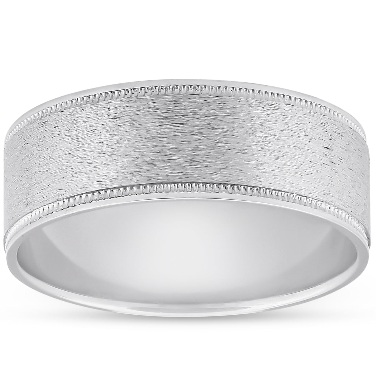 Mens 950 Platinum 8mm Brushed Comfort Fit Band Ring New Size Selectable 7802594492476