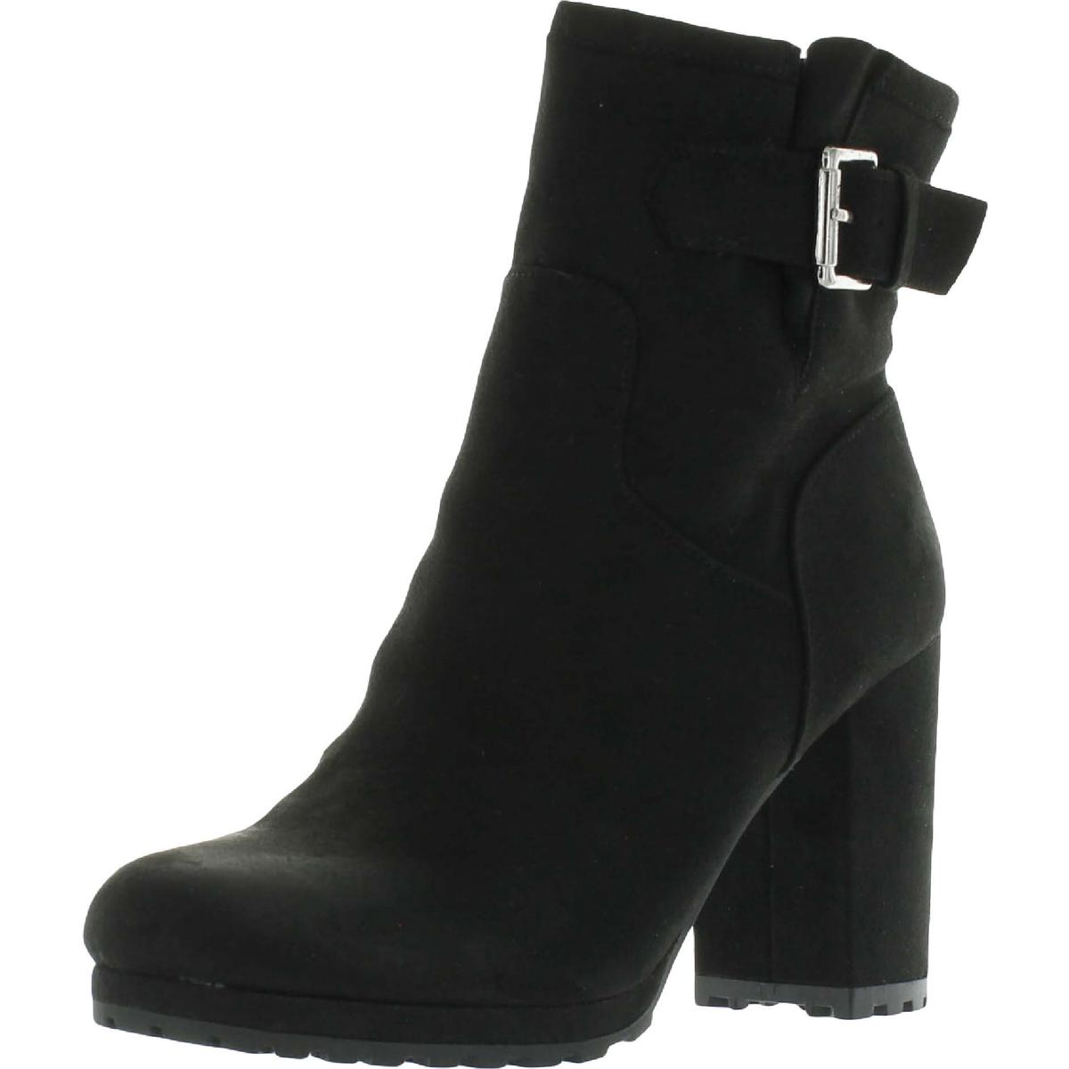 SSVERAA Microsuede Ankle Ankle Boots