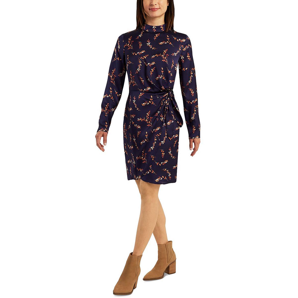 Juniors Floral Ruched Sheath Dress