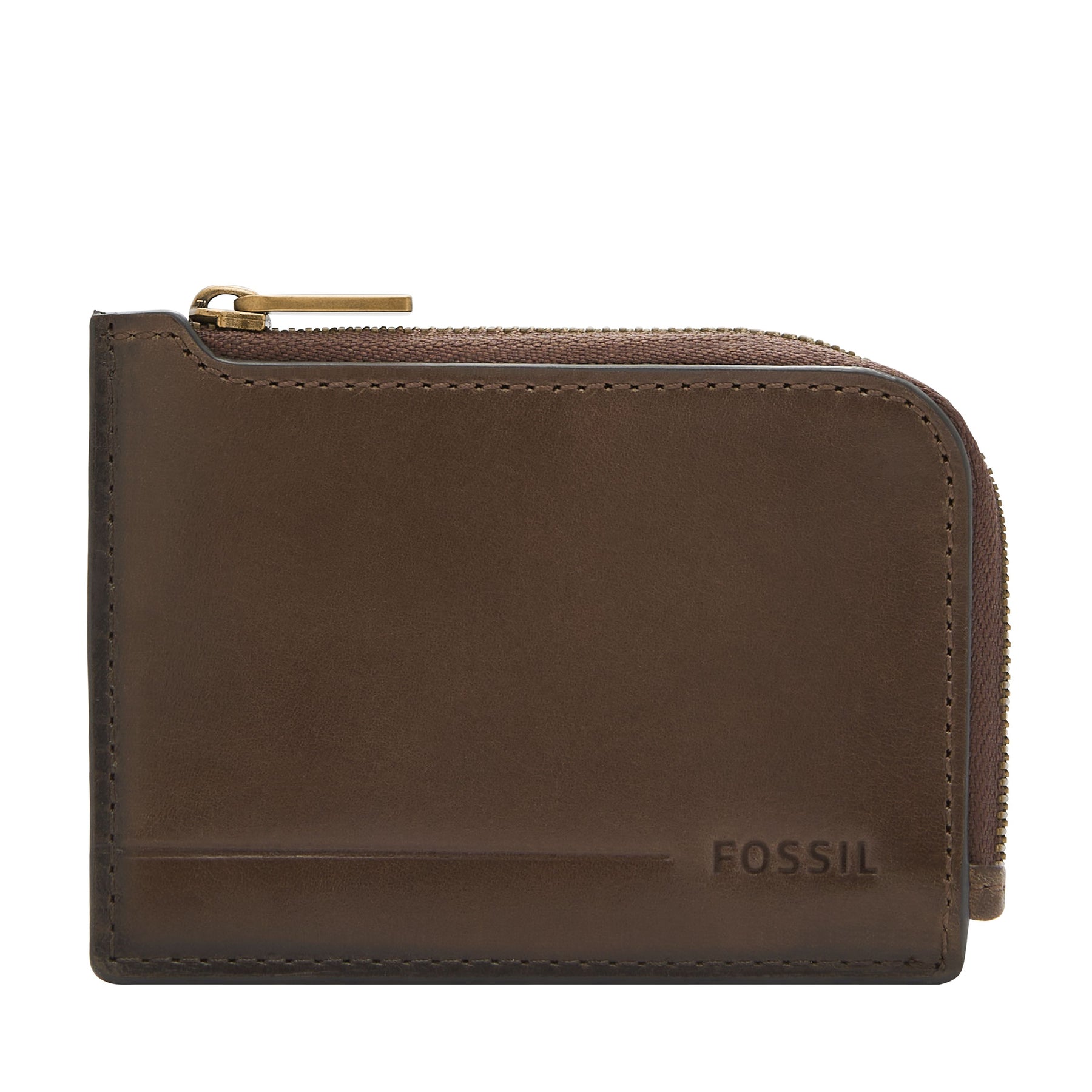 Fossil Men's Allen Leather Zip Card Case 7186406998076