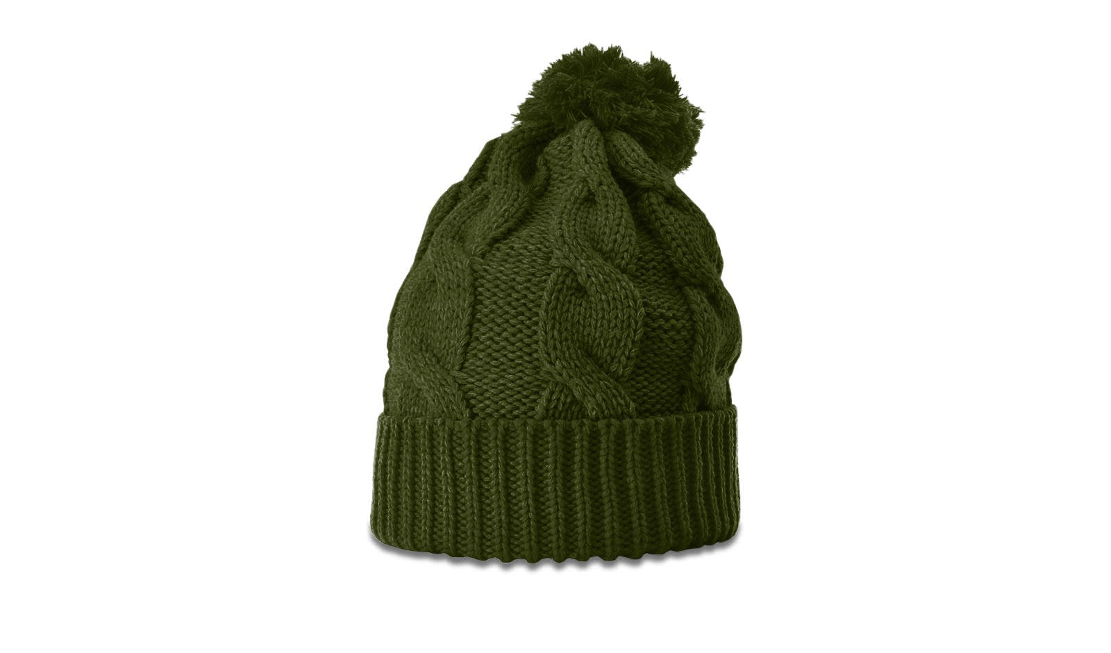 Richardson Chunk Twist Knit Beanie with Cuff & Pom