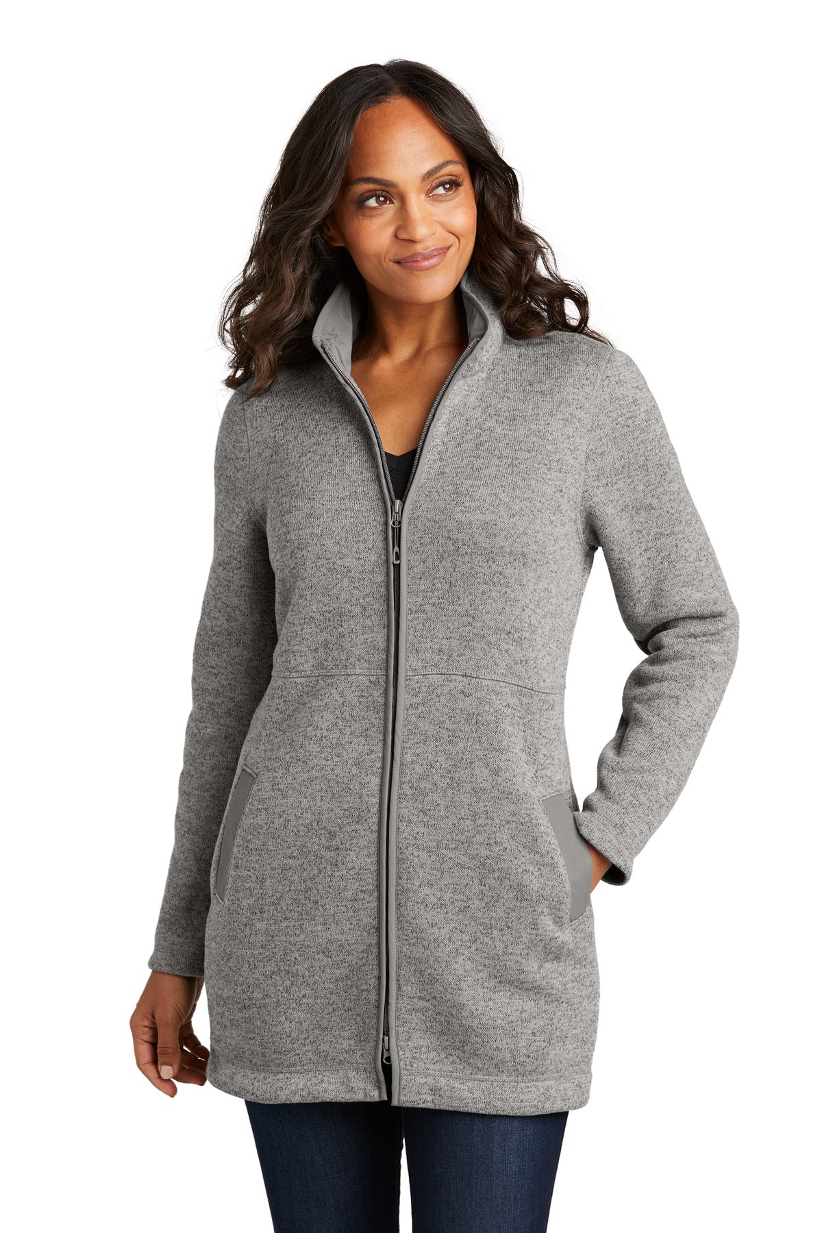 Port Authority® Ladies Arc Sweater Fleece Long Jacket