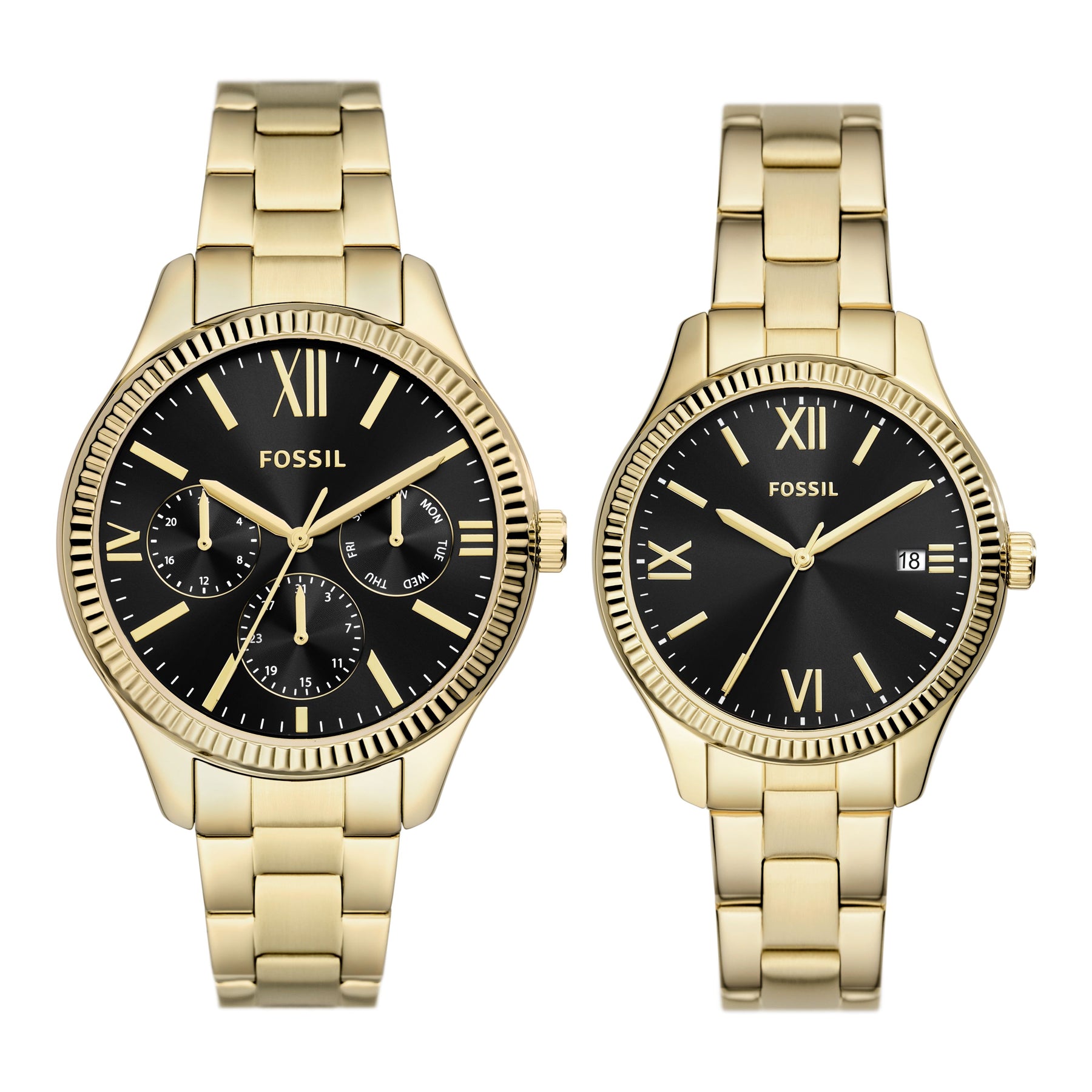 Fossil Men's His and Hers Multifunction, Gold-Tone Alloy Watch
