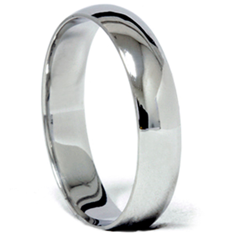 5mm Plain Polished Platinum Comfort Wedding Ring Size Selectable 7802600718396