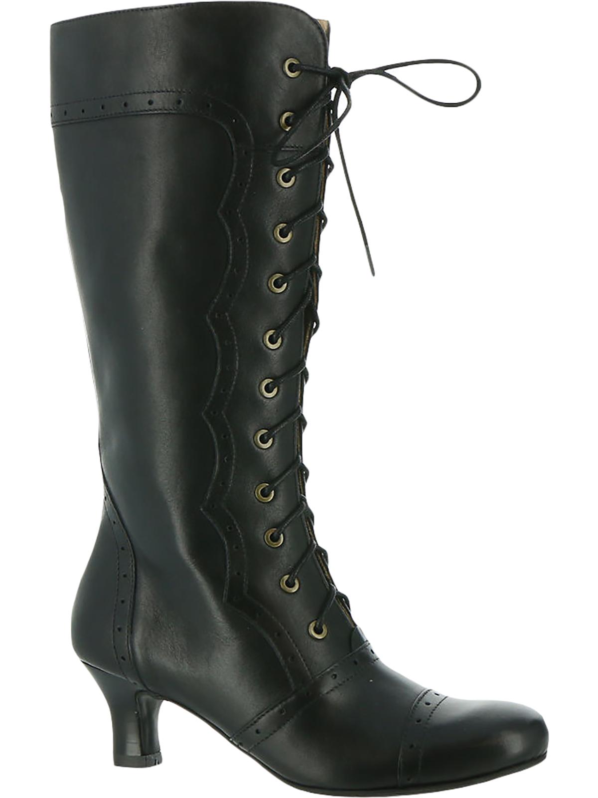 Vintage Womens Leather Tall Knee-High Boots