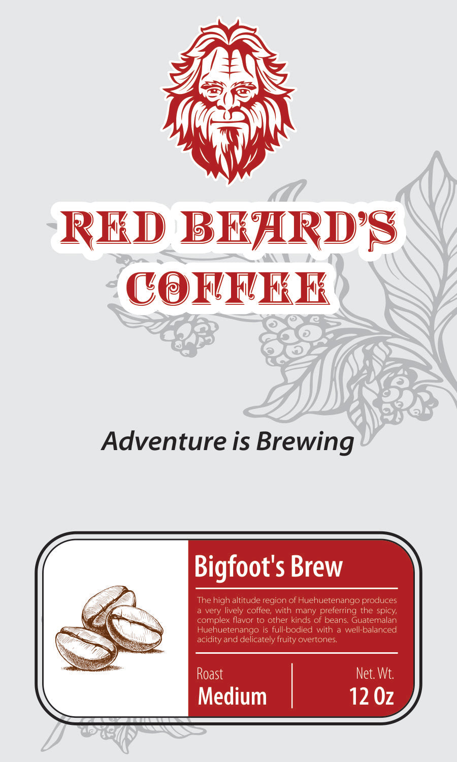 Bigfoot’s Brew Medium Roast Whole Coffee Beans | Red Beard’s Coffee