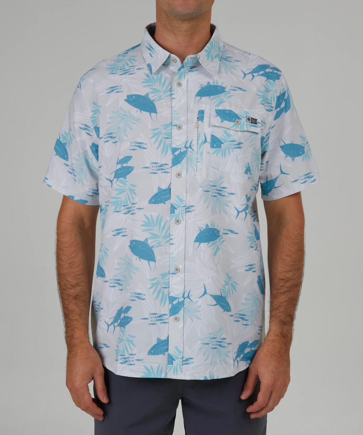 Salty Crew Feeding Frenzy S/S UV Woven Shirt - Men's