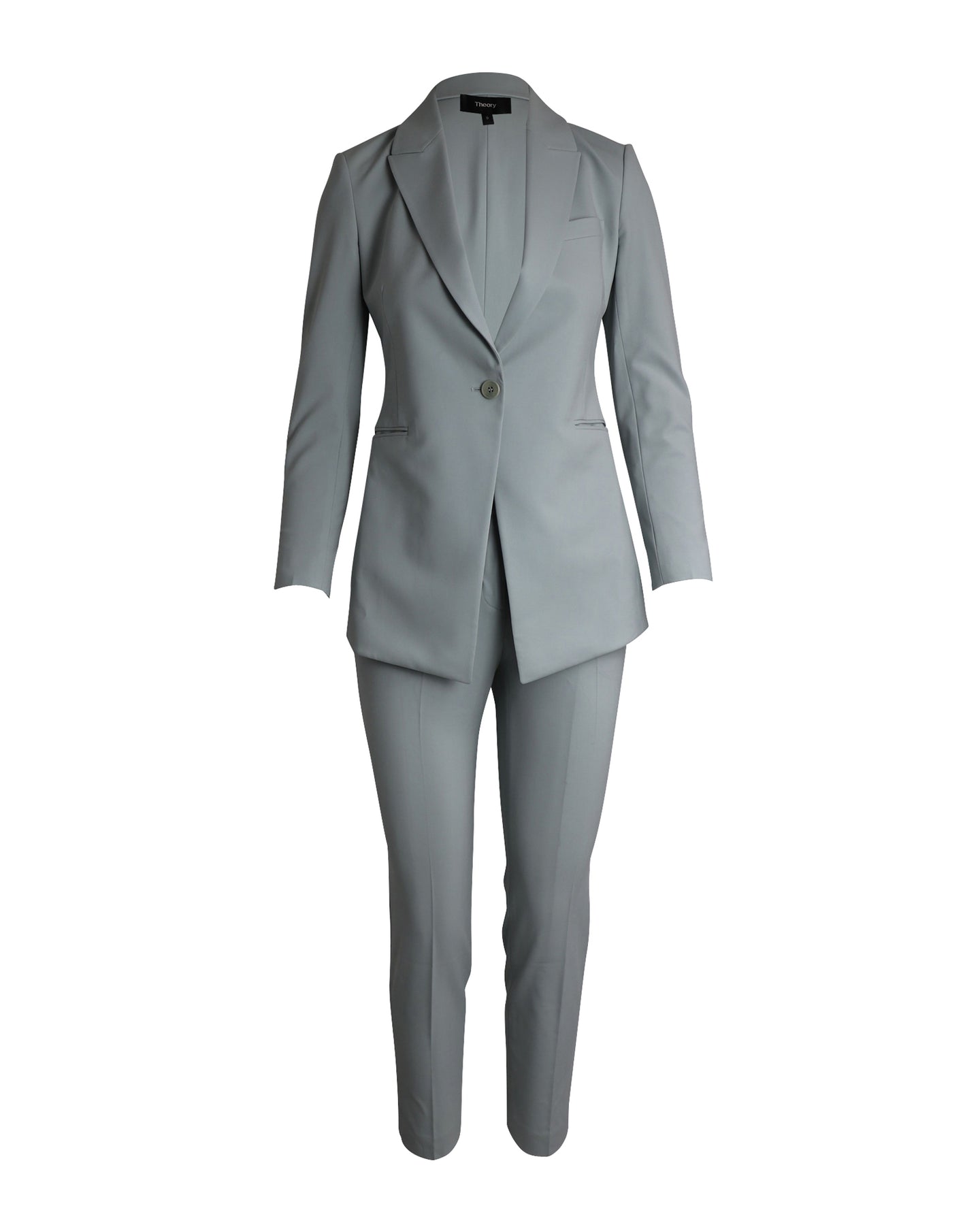 Theory Suit Set in Light Blue Wool 7802231357500