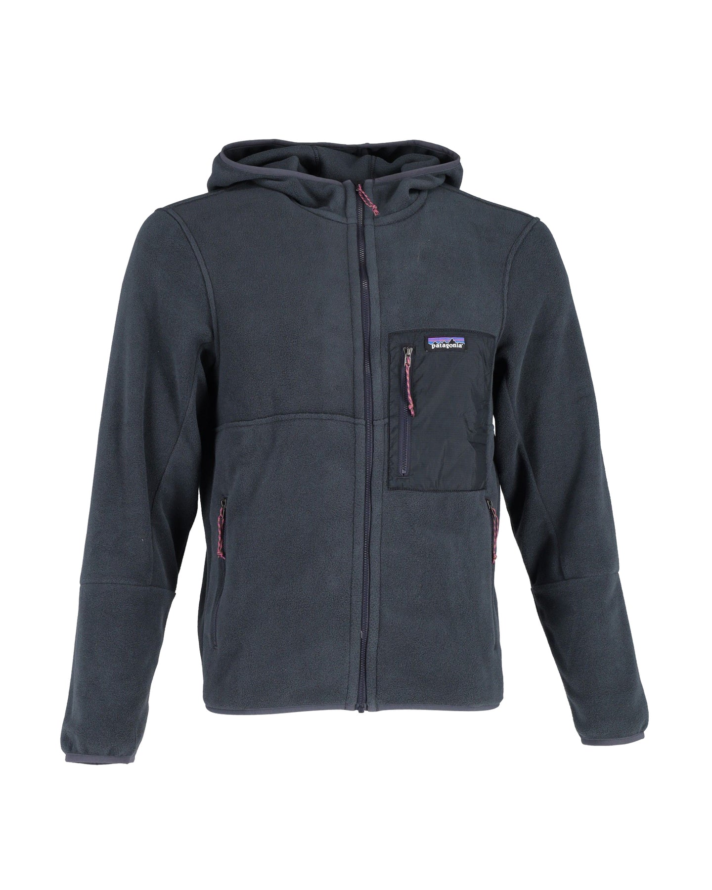Patagonia Zipped Hooded Jacket in Navy Blue Recycled Polyester