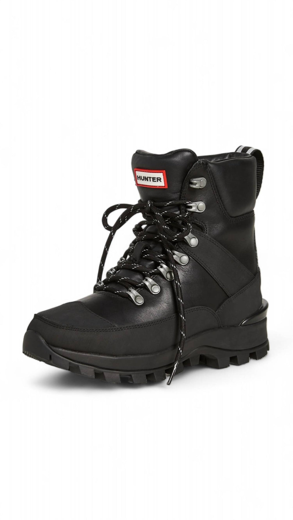 Women's Leather Commando Boot In Black