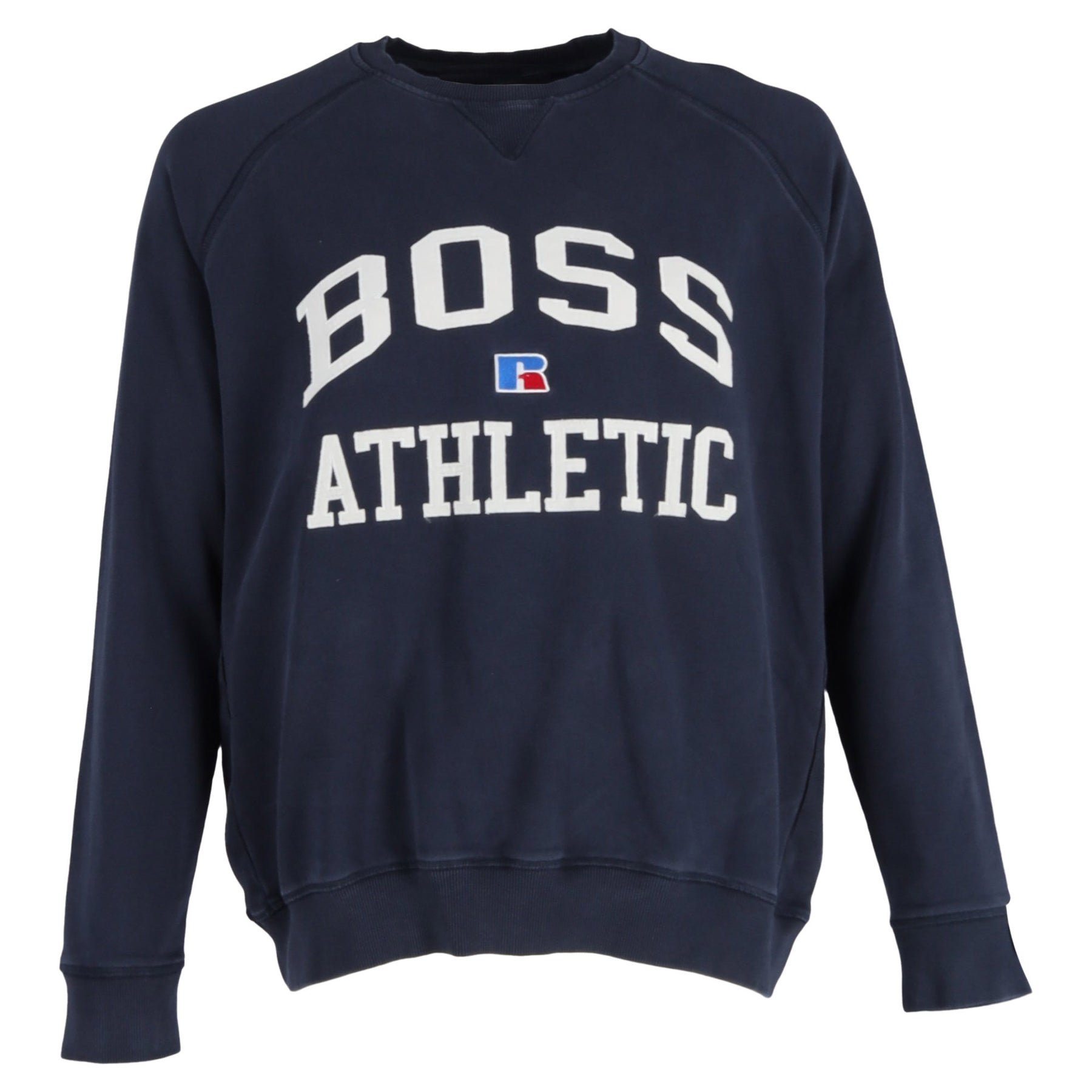 Hugo Boss x Russel Athletic Crewneck Sweatshirt in Navy Blue Cotton 7802287489084
