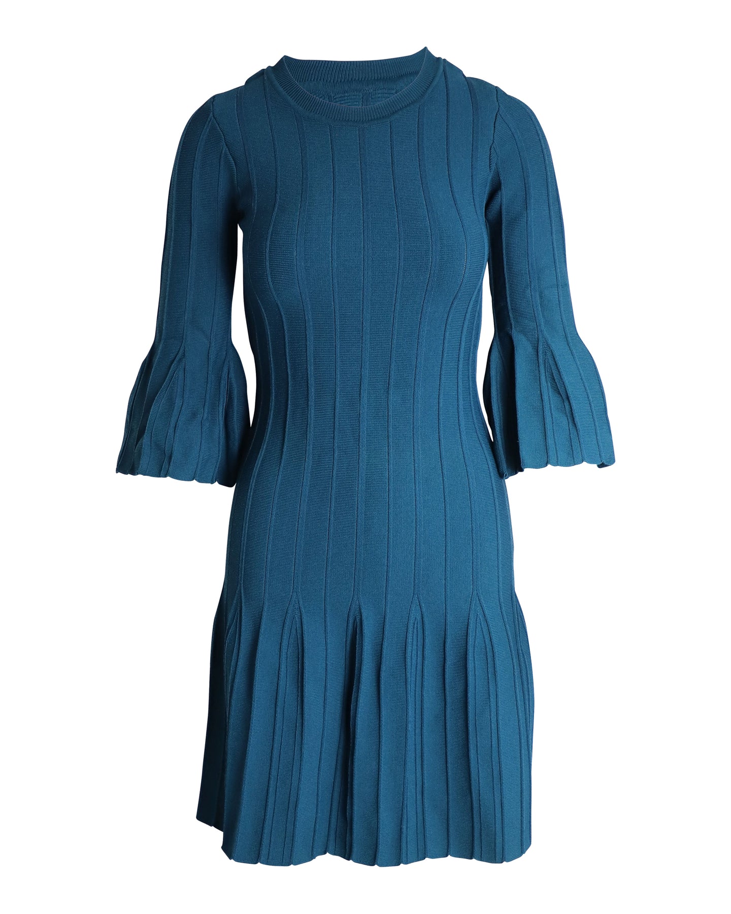 Michael Michael Kors Bell Sleeve Dress in Green Viscose 7802233258044