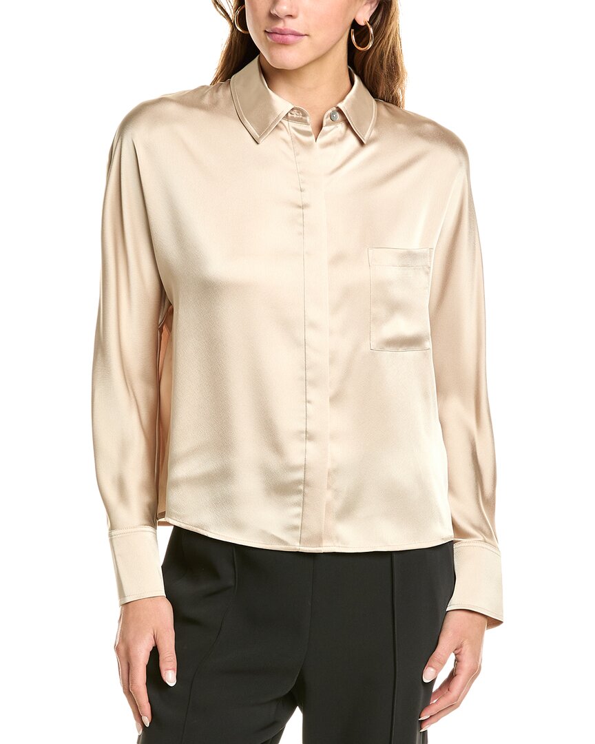 Vince Satin Dolman Sleeve Blouse