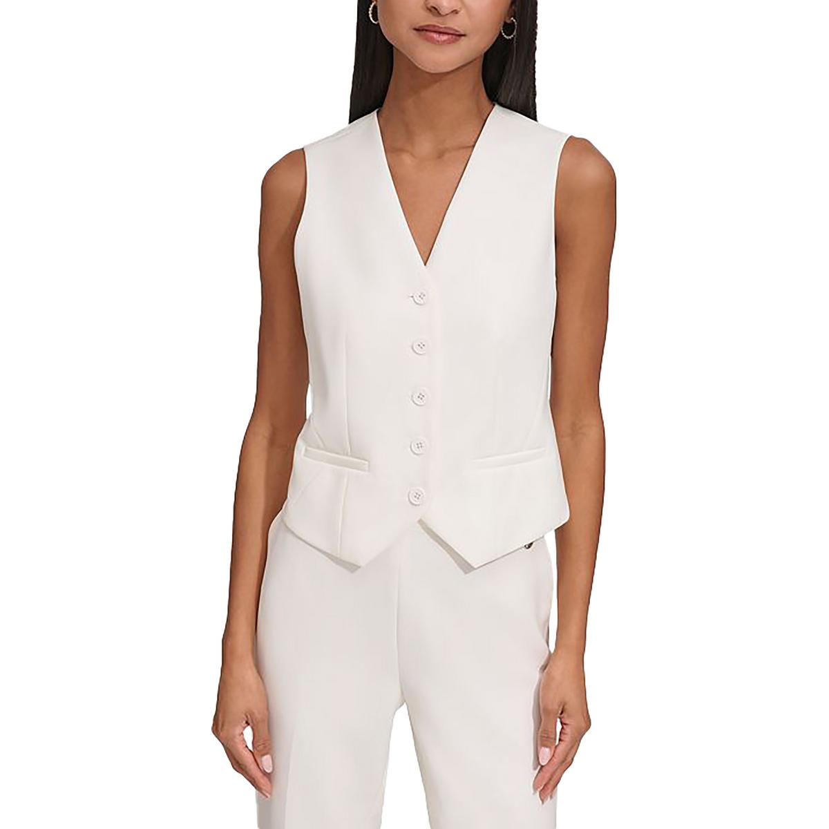 Plus Pintuck V Neck Suit Vest