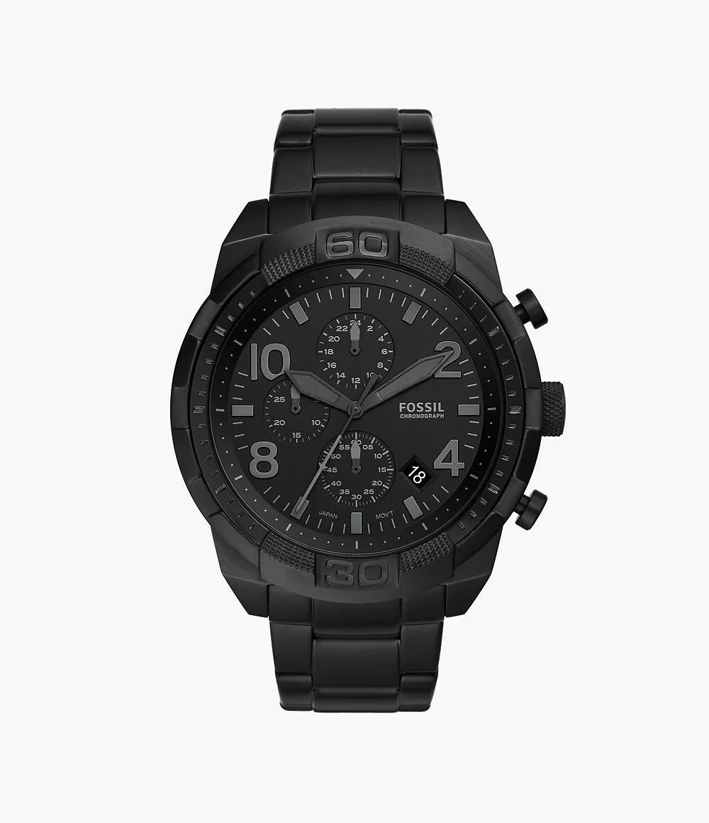 Fossil Men's Bronson Chronograph, Black Stainless Steel Watch