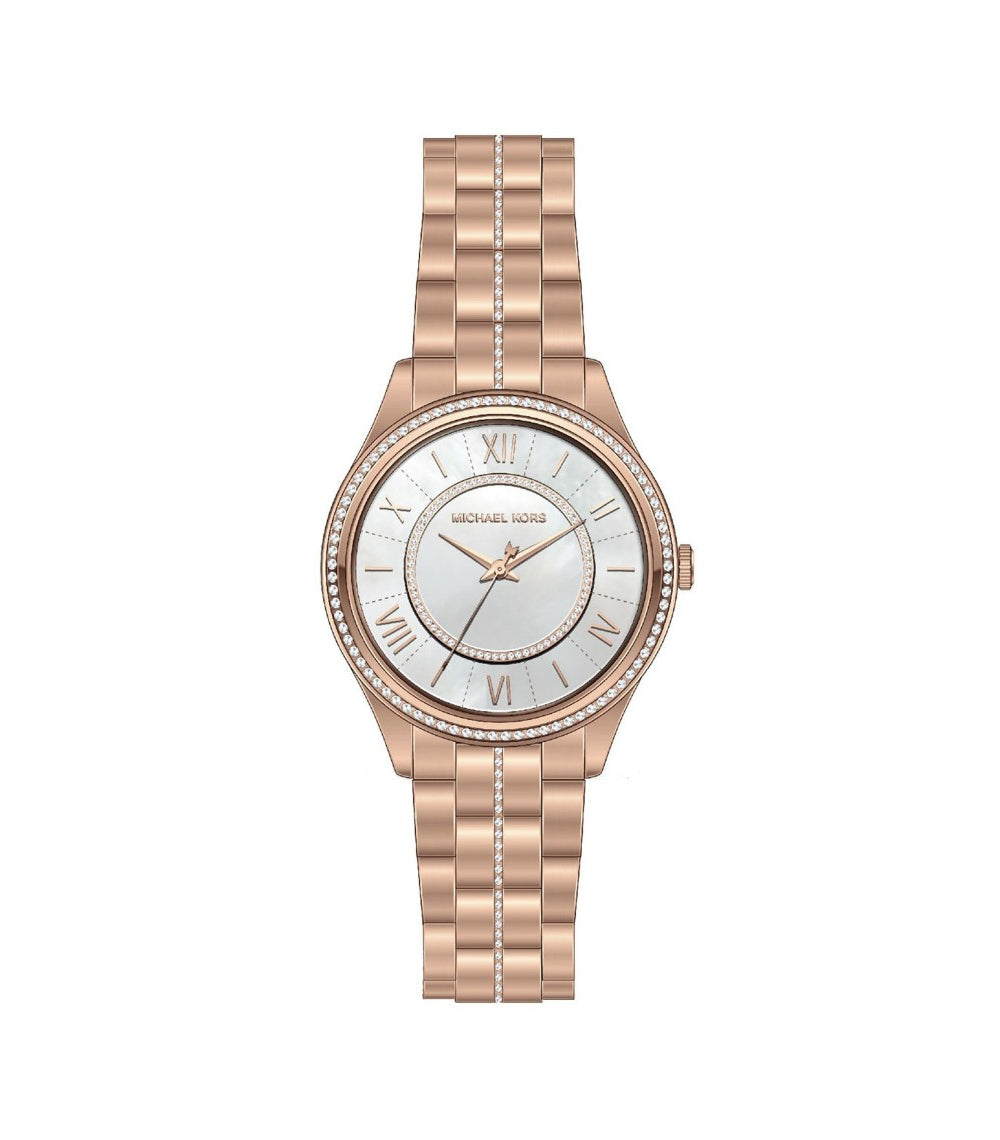Michael Kors Lauryn MK3716 Women's Rose Gold-Tone Quartz 33mm Watch 7666139168828