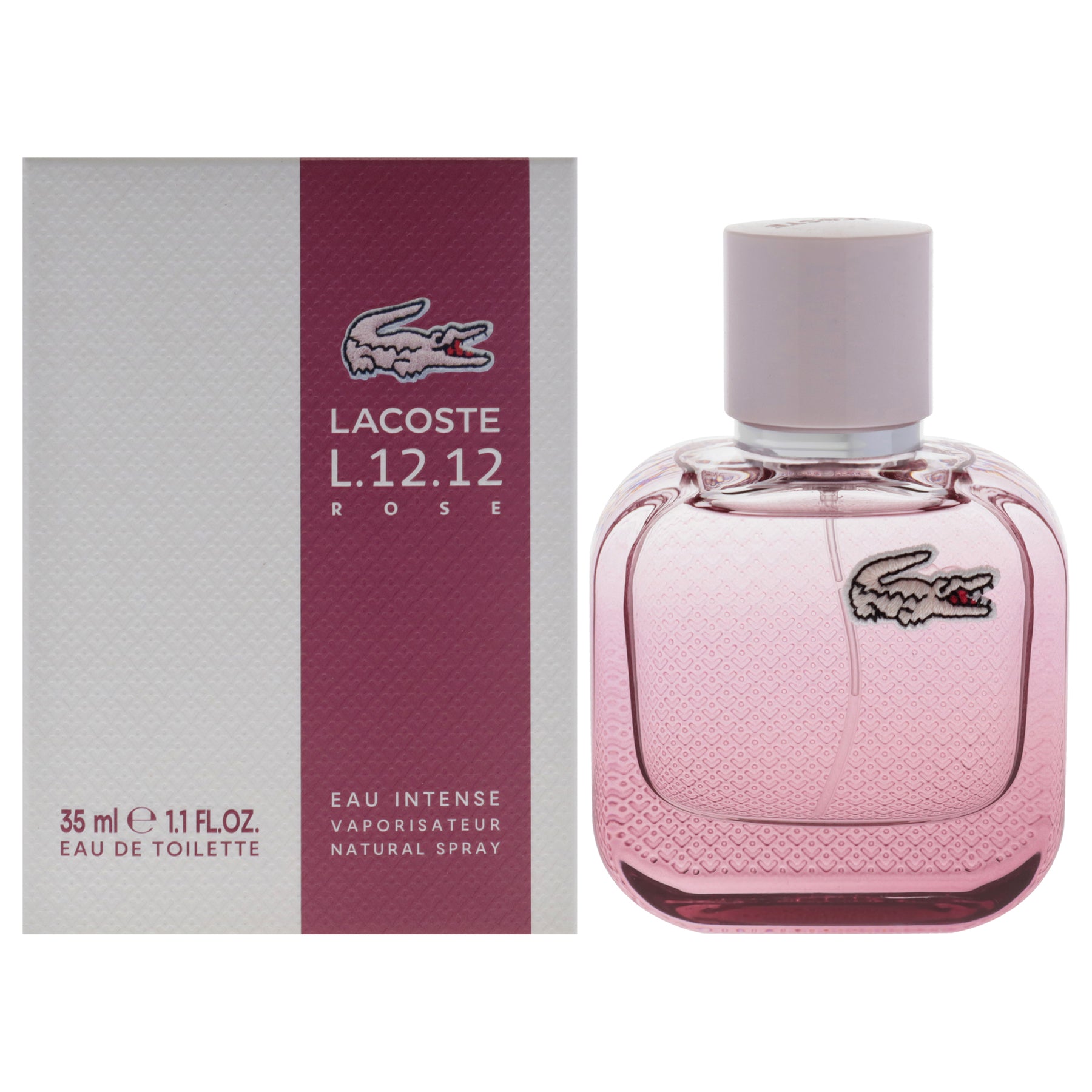 Lacoste Eau De L.12.12 Rose Eau Intense by Lacoste for Women - 1.1 oz EDT Spray 7831602004028
