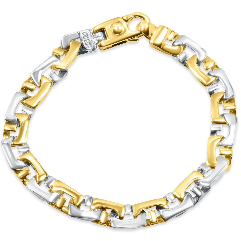 Men's Link 14k Gold (27gram) or Platinum (44gram) 8mm Bracelet 8.5 7764401127484