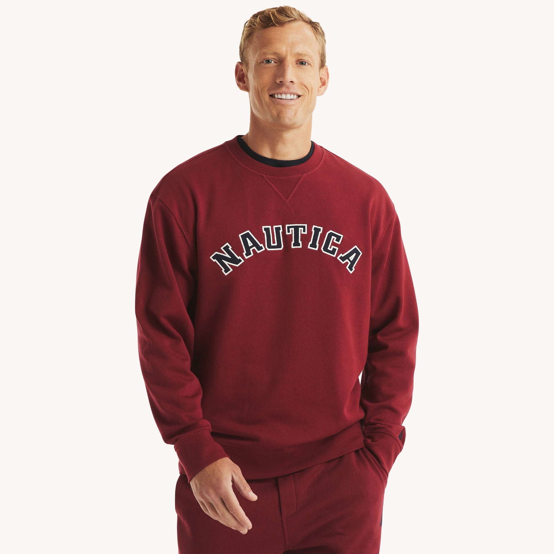 Nautica Mens Fleece Crewneck Sweatshirt