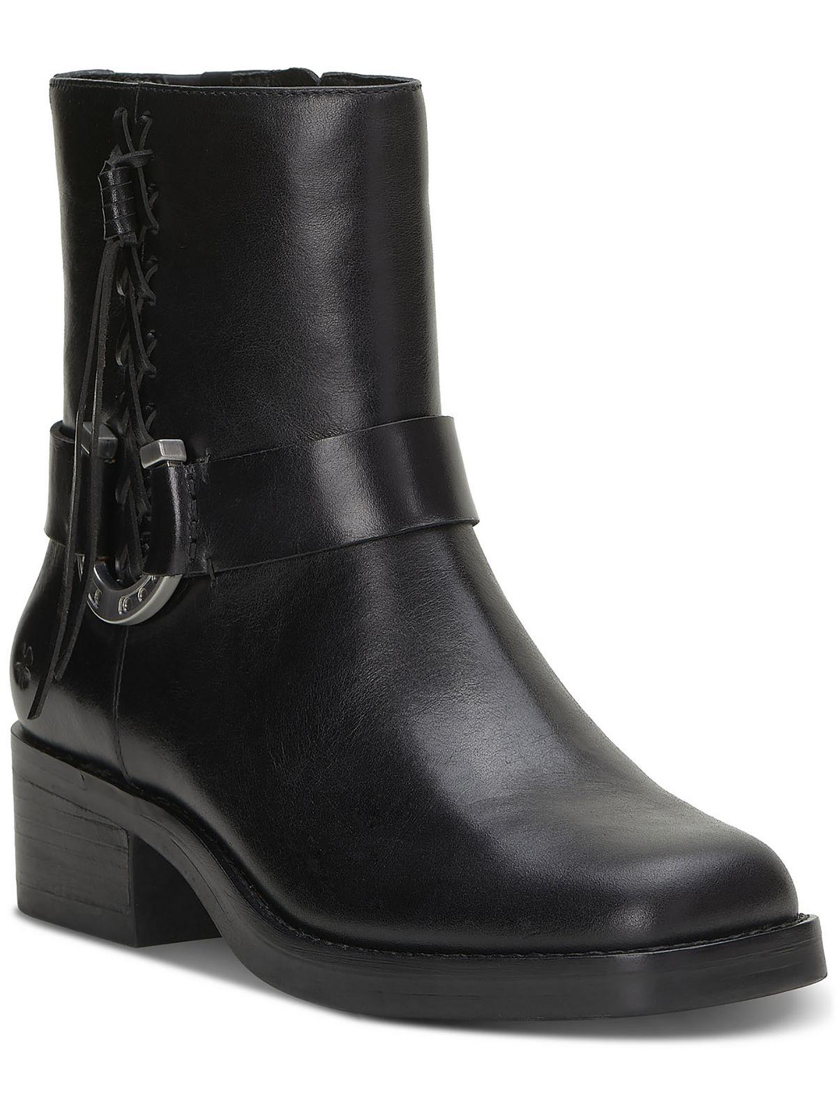 Kamany Womens Zipper Square Toe Ankle Boots