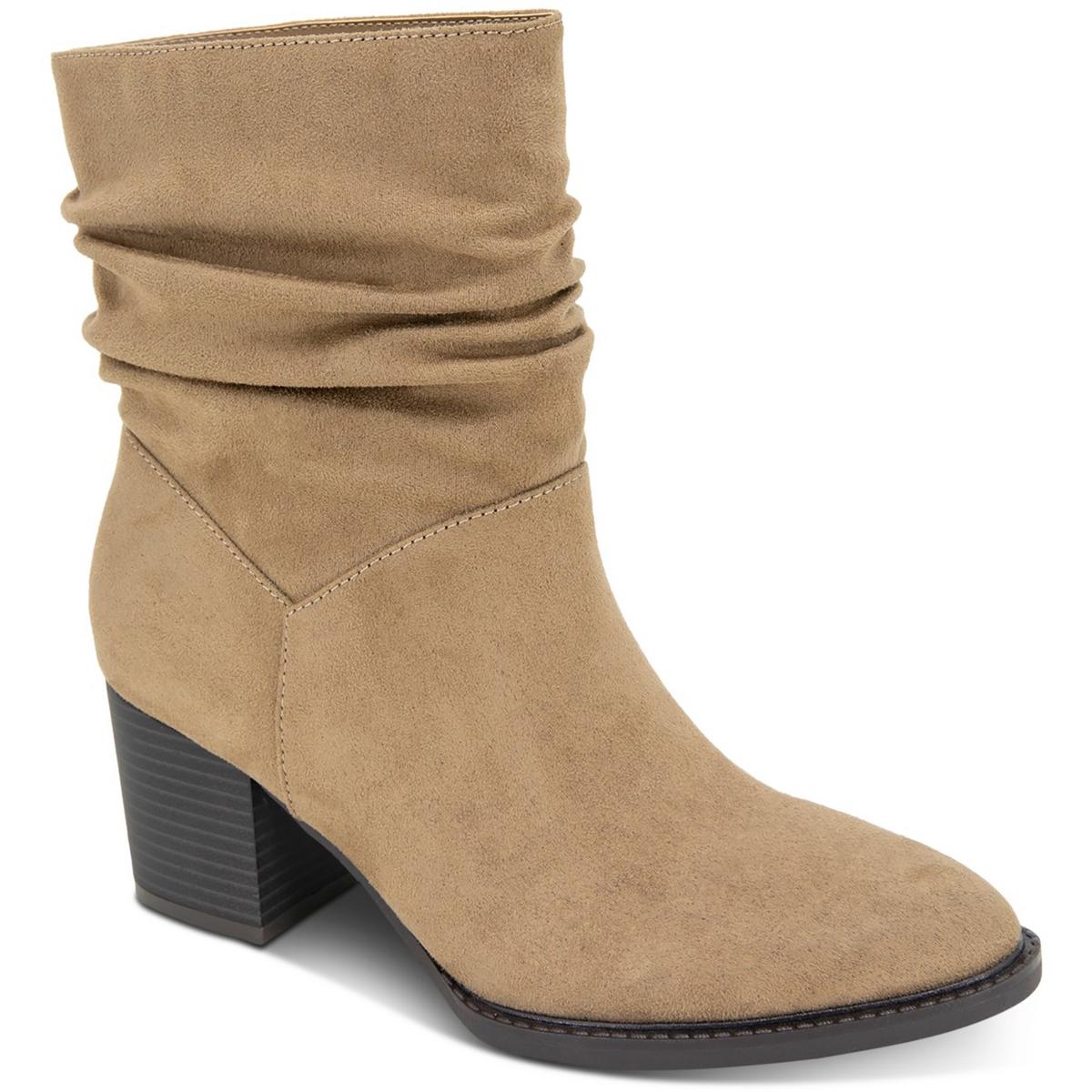 GENOVIA Faux Suede Pull On Ankle Boots