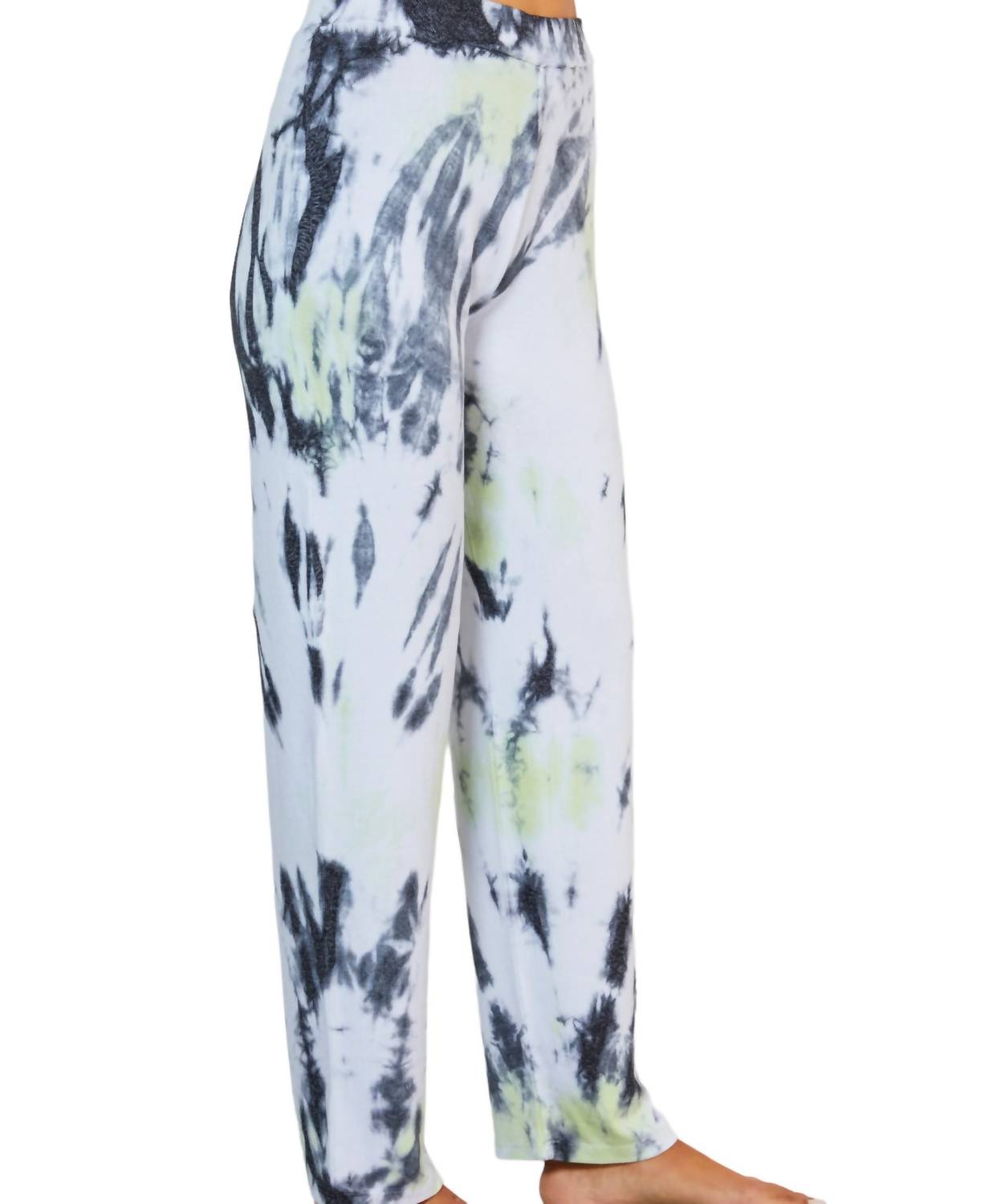 Marble Wash Pants In Lime 7667900710972