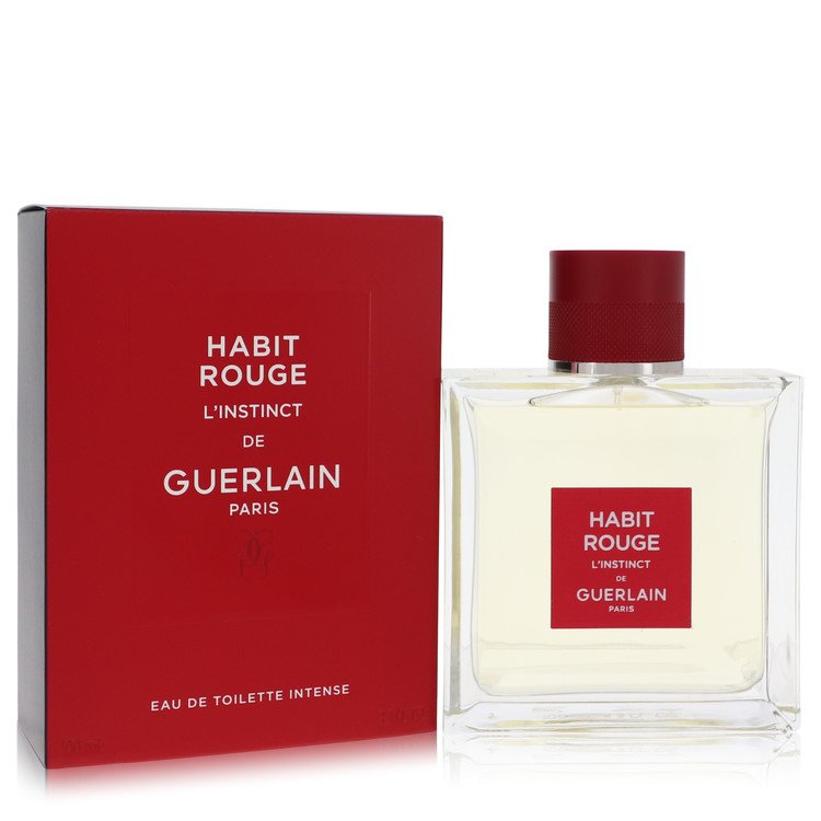 Habit Rouge L'instinct by Guerlain Eau De Toilette Intense Spray 3.3 oz Men