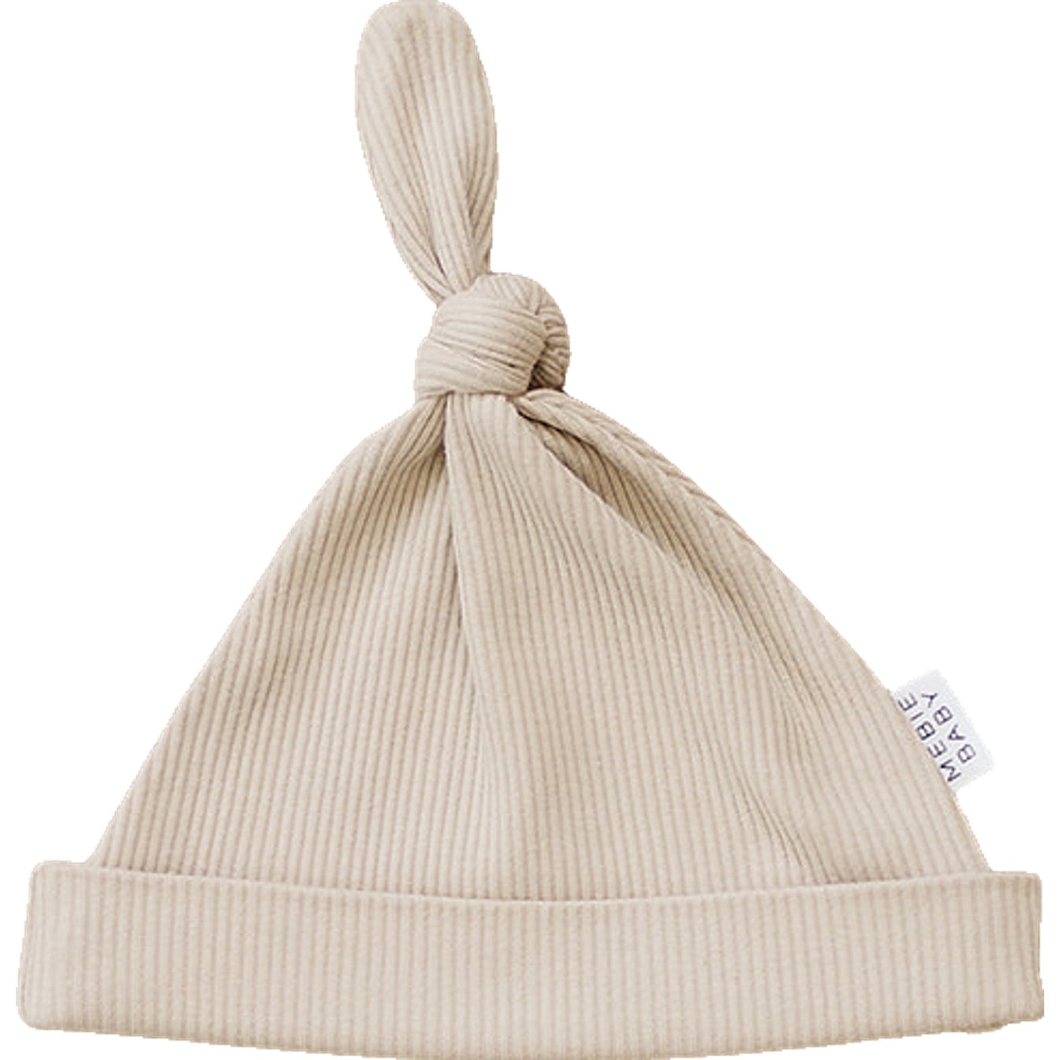 Mebie Baby Oatmeal Organic Cotton Ribbed Newborn Knot Hat