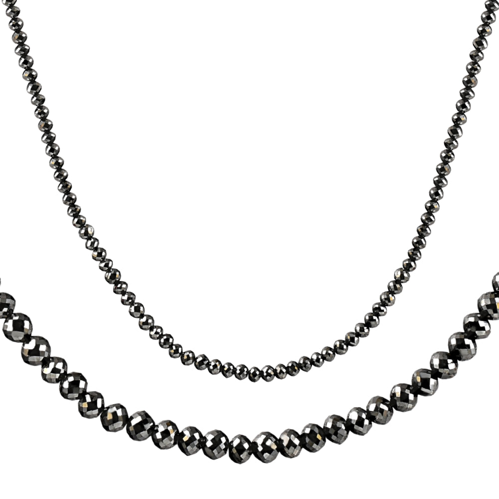 33Ct Black Diamond Necklace in 18K Gold 16 7802613432380