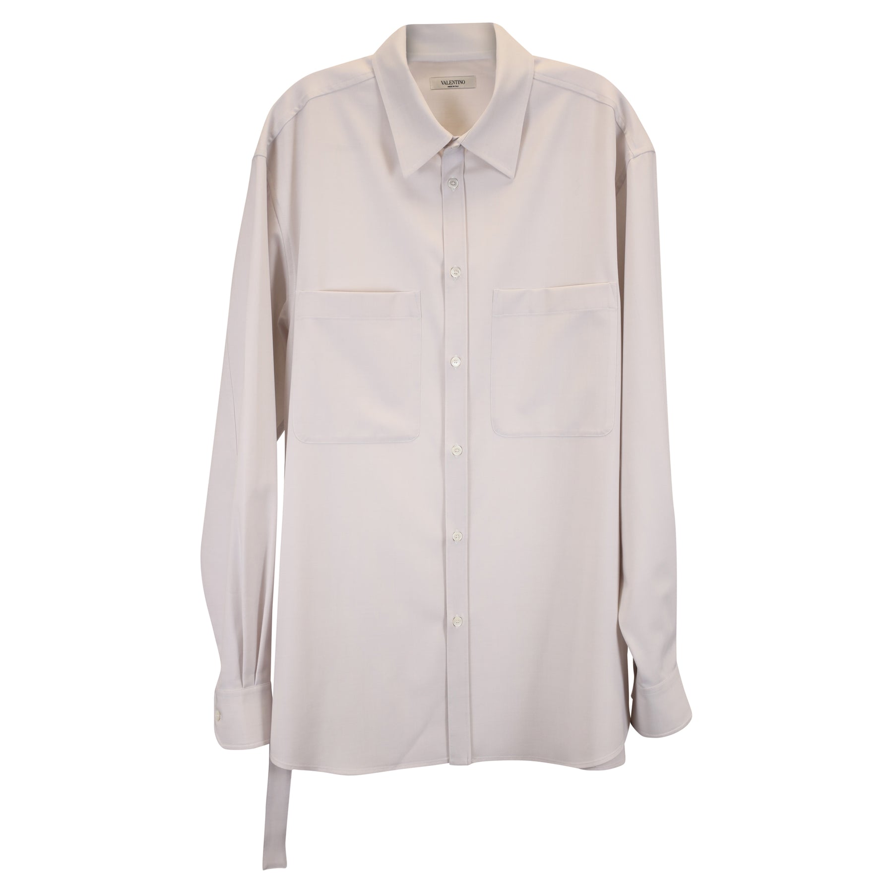 Valentino Pocket Shirt in White Cotton 7745757806652