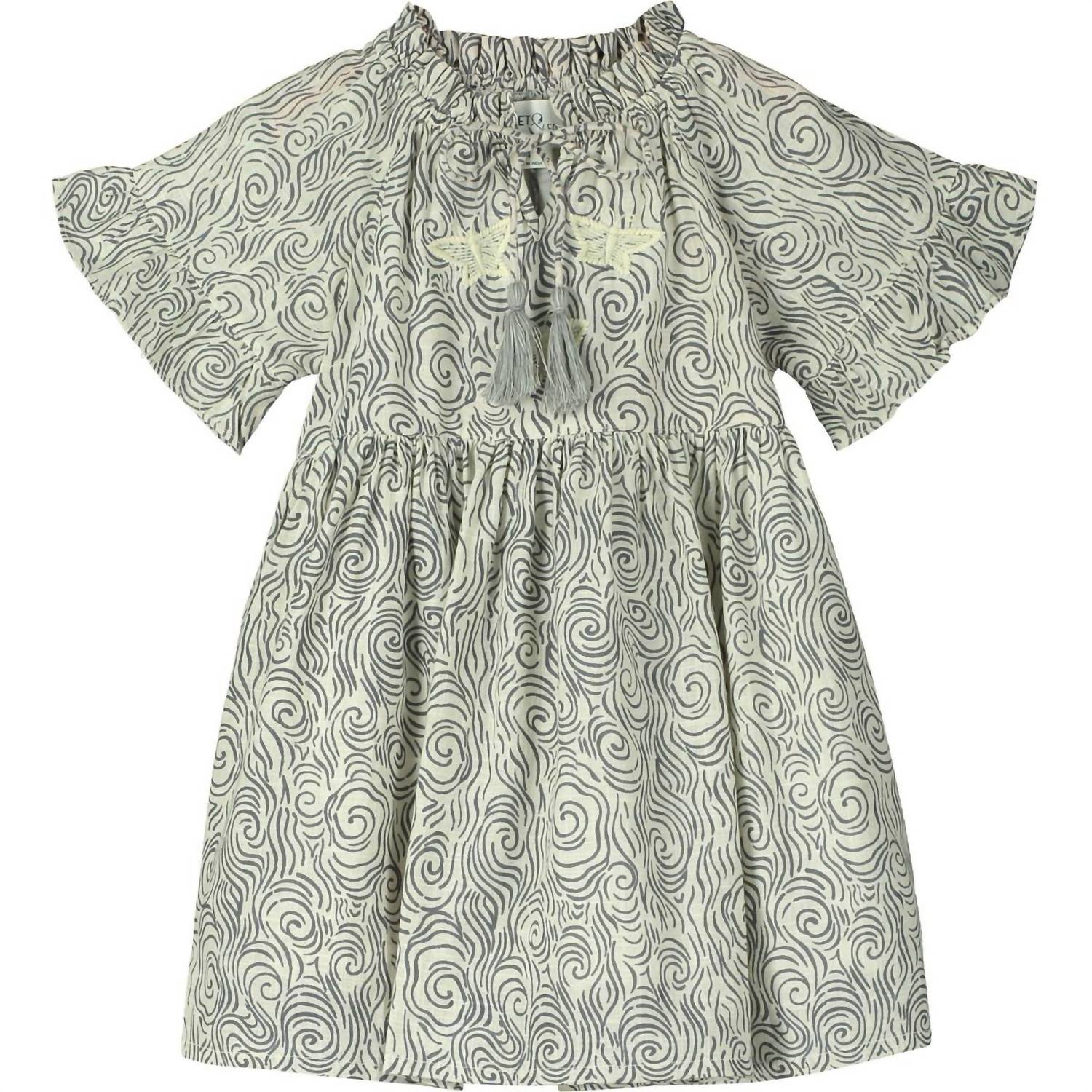 Girl's Tokyo Pretty Printed Day Dress In Grey
