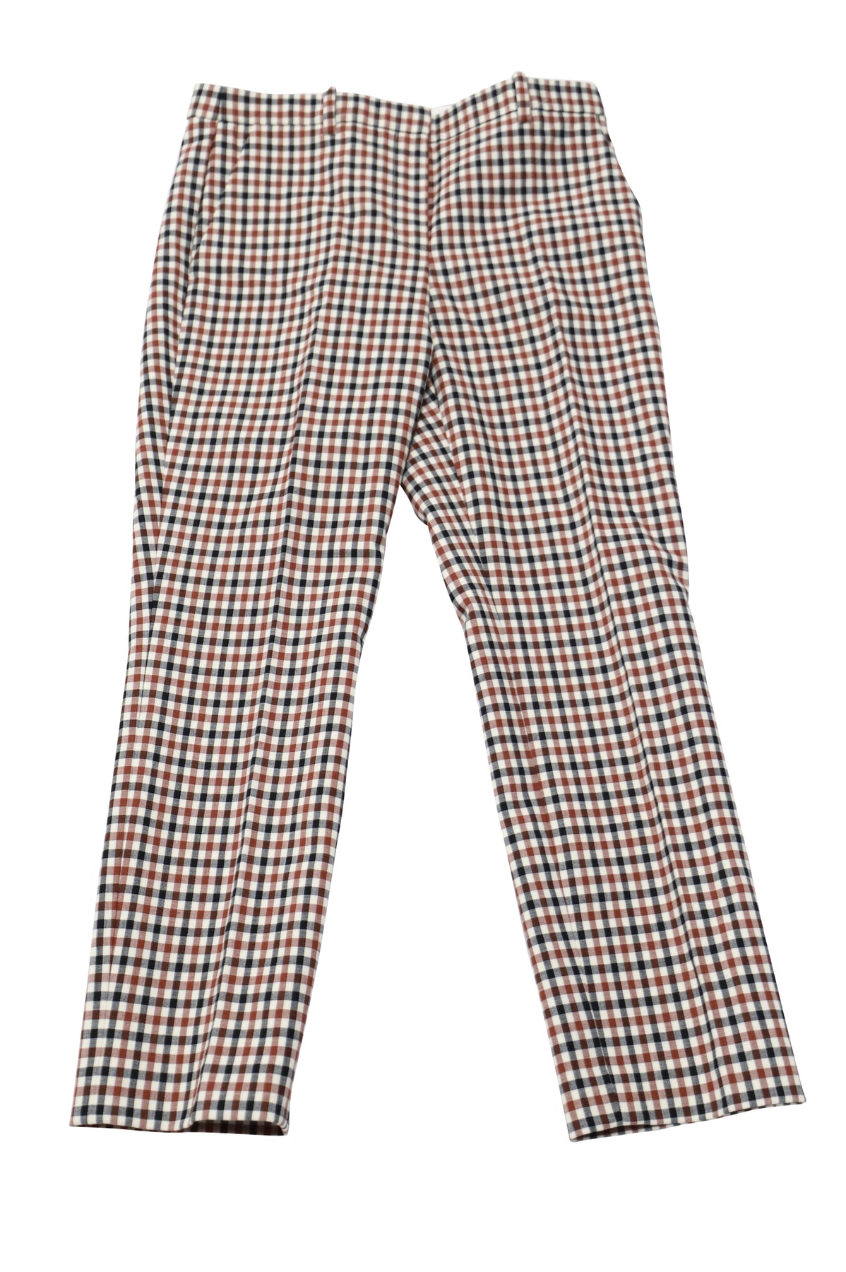 Theory Treeca 4 Cropped Gingham Pants in Multicolor Polyester 7764849590332