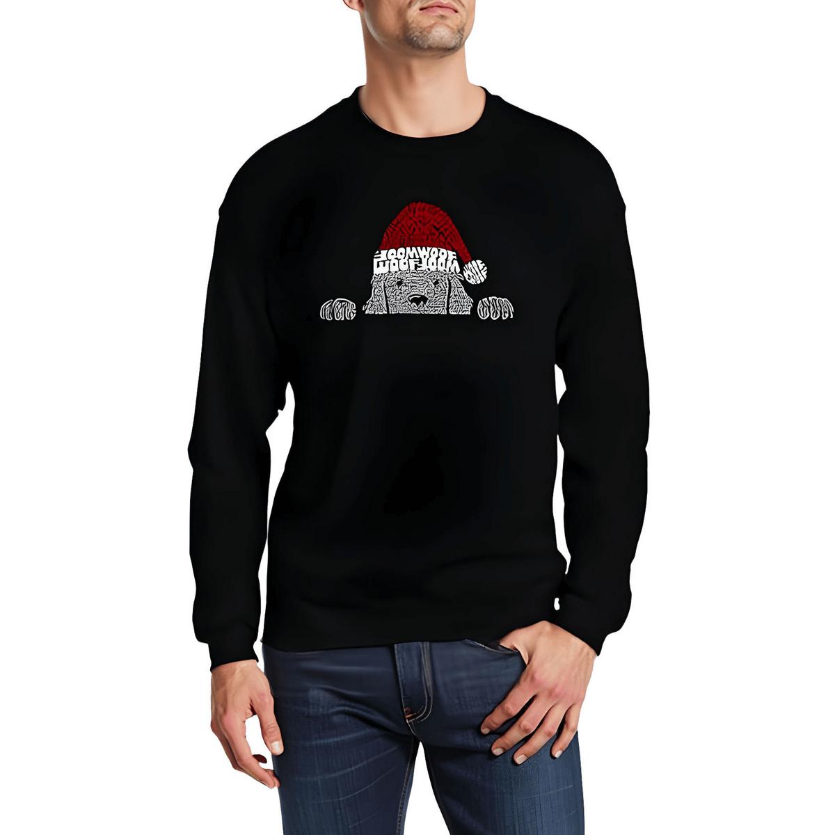 Xmas Dog Graphic Cotton Sweatshirt