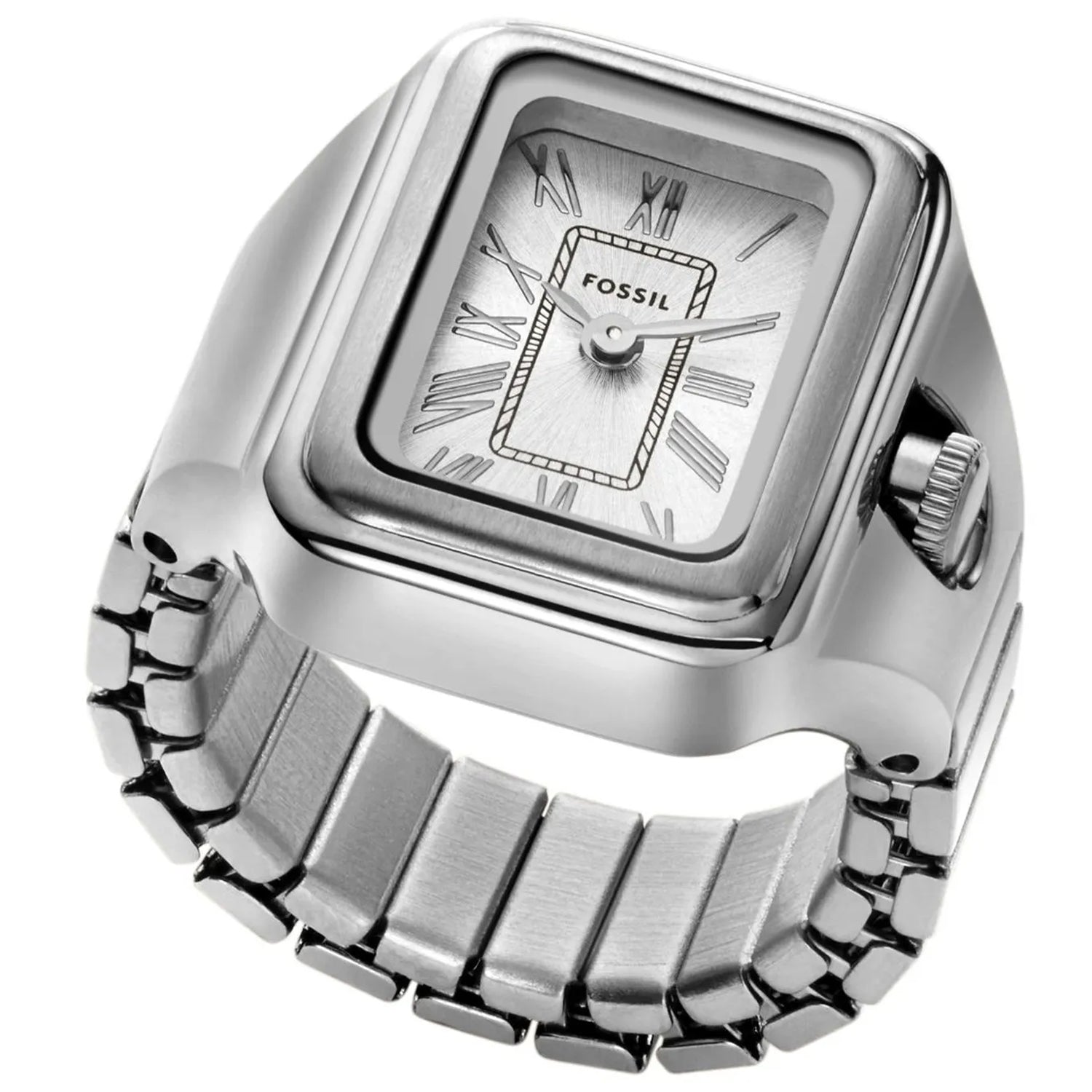 Fossil Women's Raquel Watch Ring Silver Dial Watch