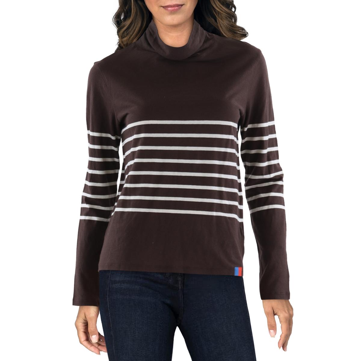Striped Cotton Turtleneck Top