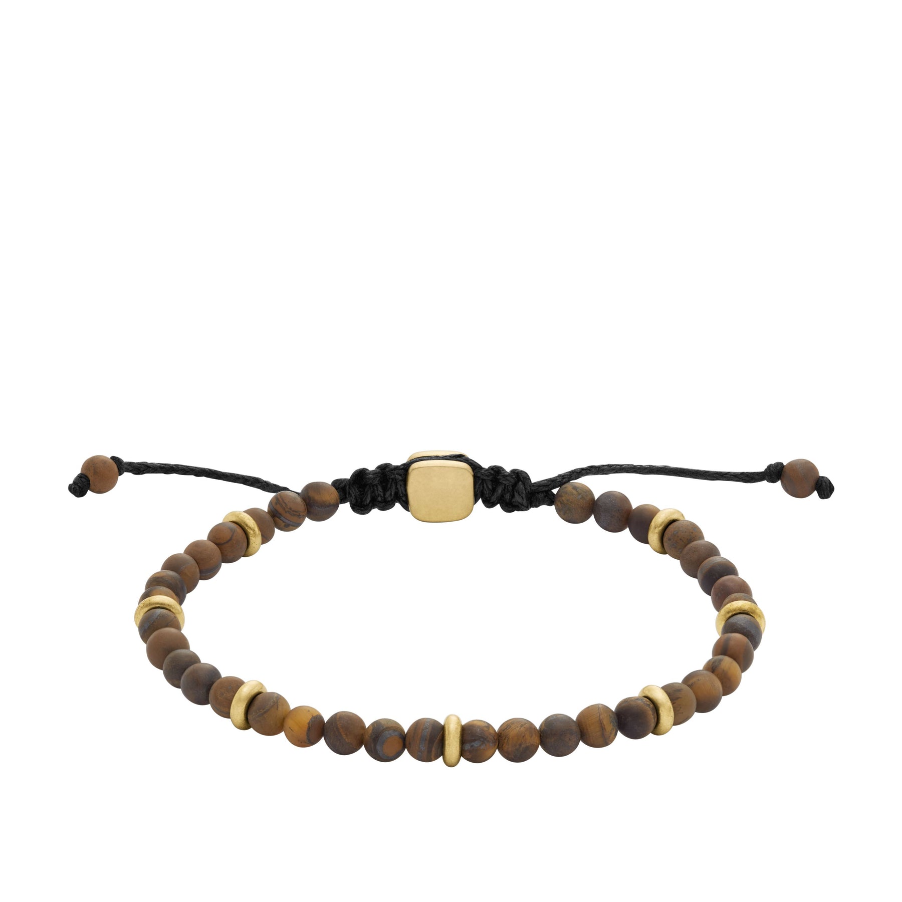 Fossil Men's Merritt Arm Stack Tiger's Eye Beaded Bracelet