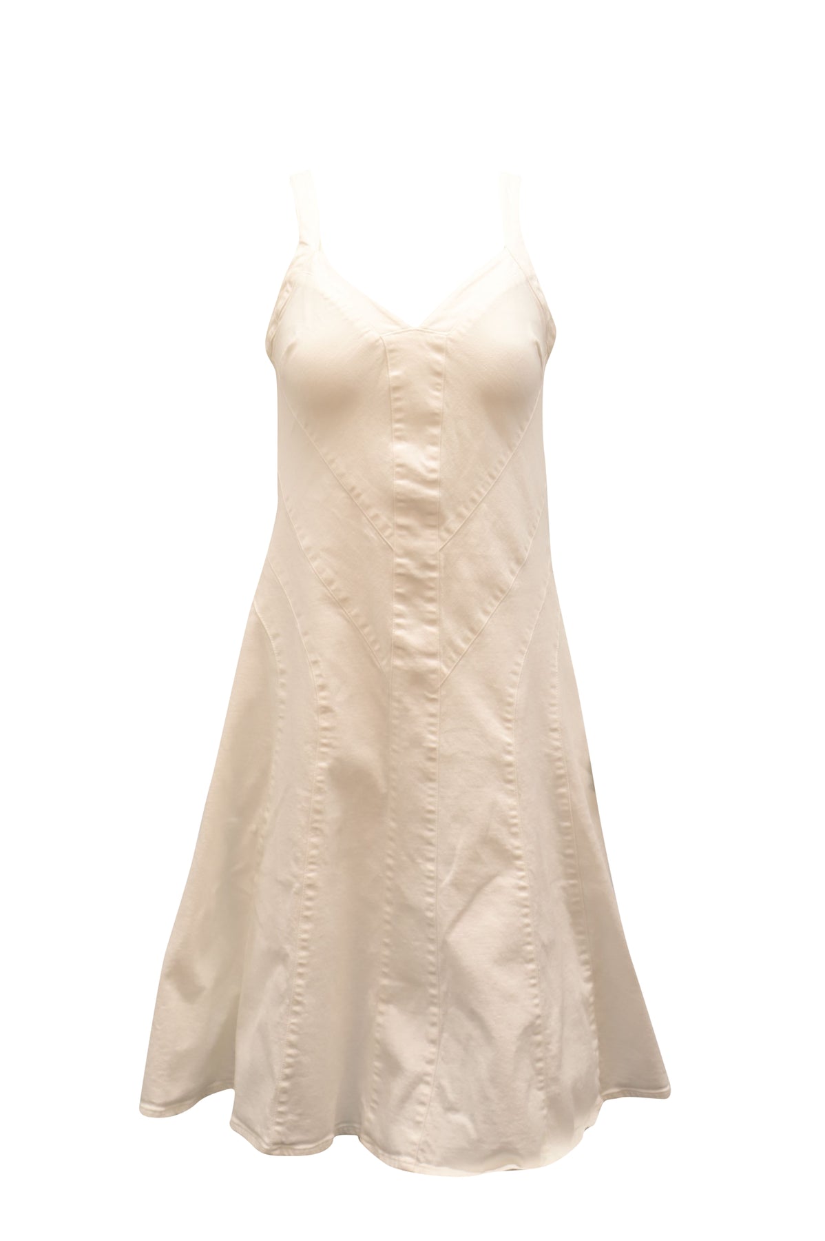 Lauren Ralph Lauren Denim Midi Dress in White Cotton 7763055837244