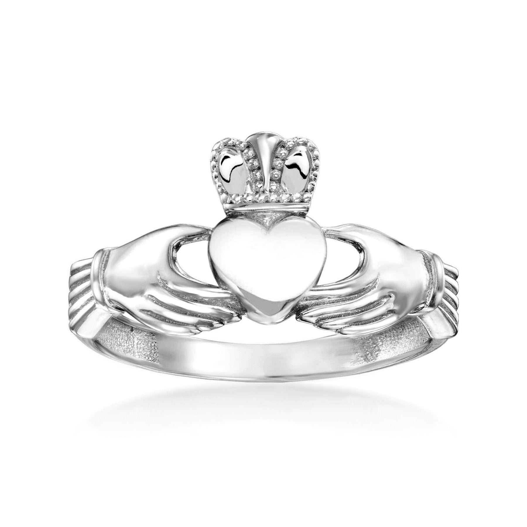 Ross-Simons 14kt White Gold Claddagh Ring